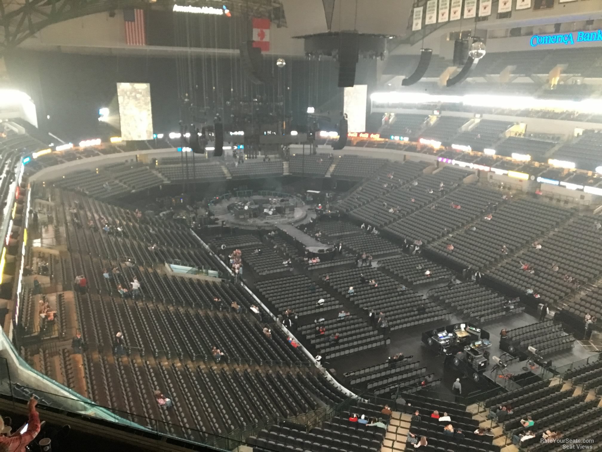 section 321, row e seat view  for concert - american airlines center