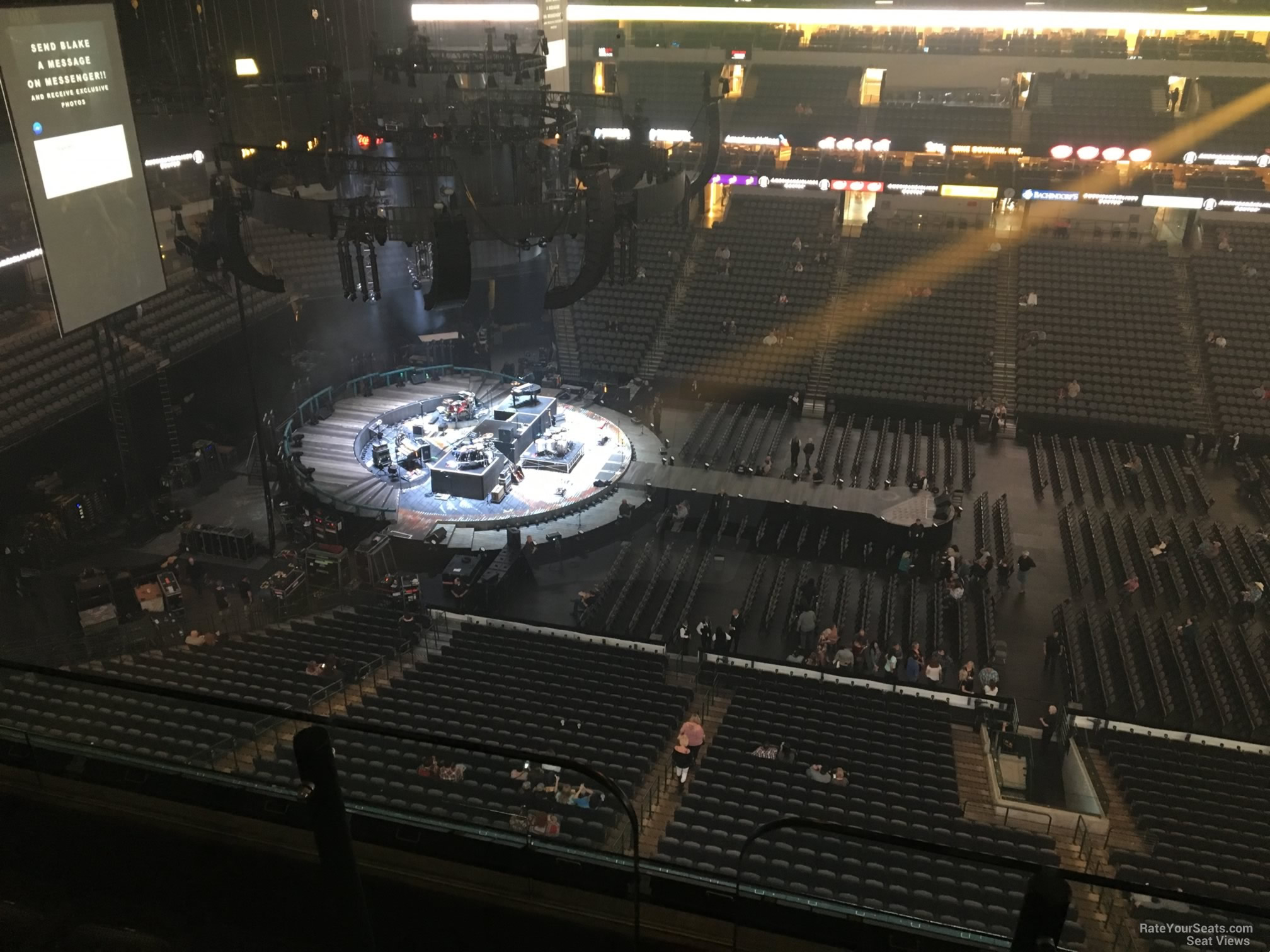 section 327, row e seat view  for concert - american airlines center