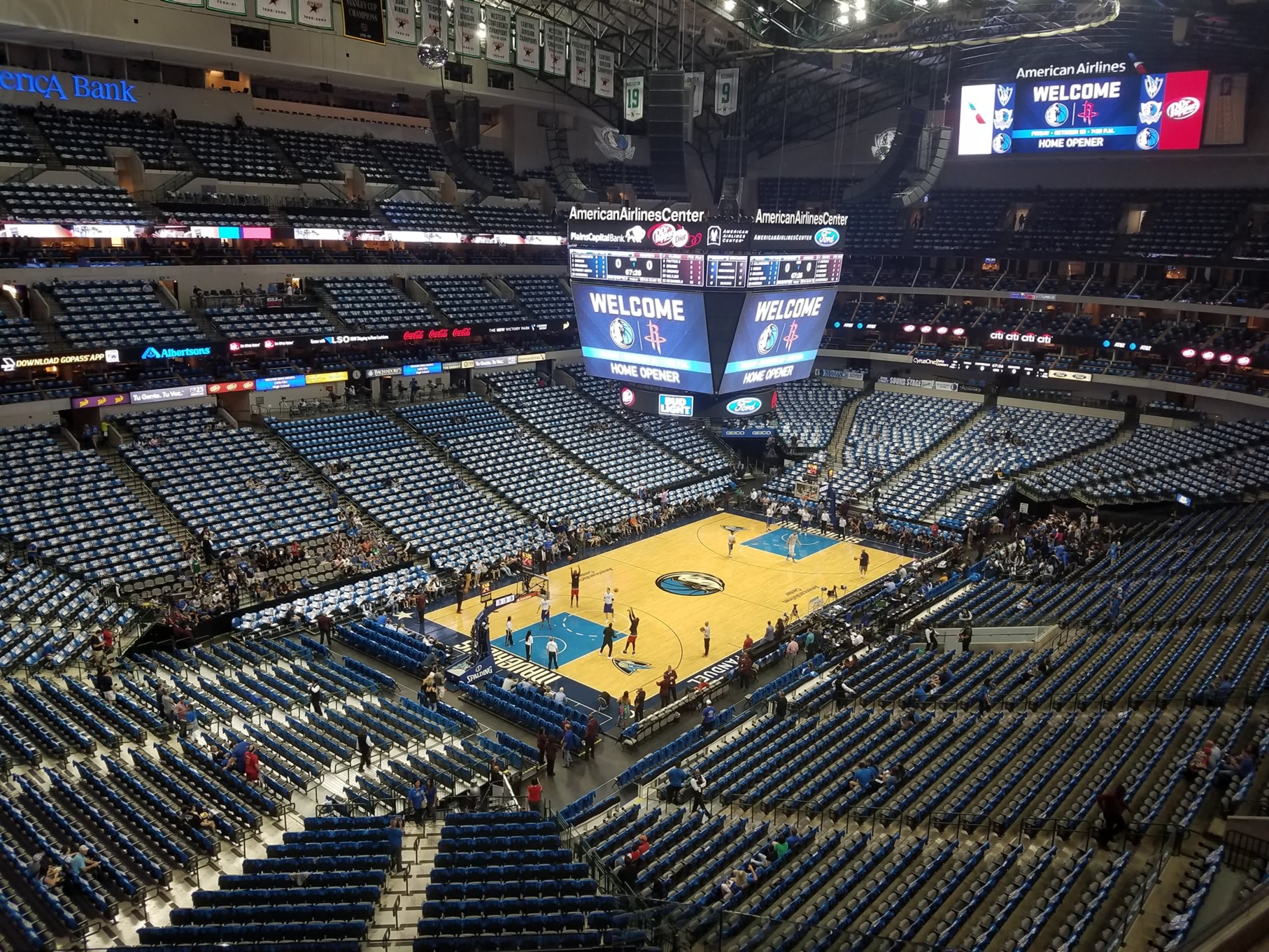 section 331, row a seat view  for basketball - american airlines center