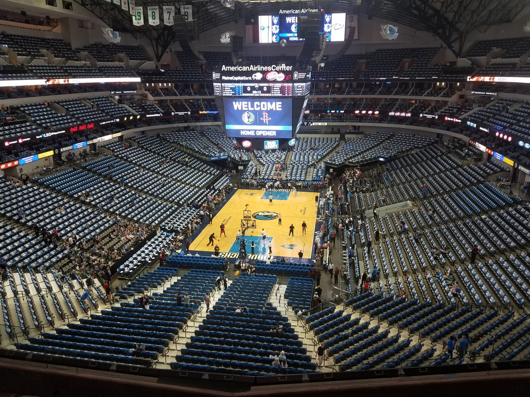 section 334, row a seat view  for basketball - american airlines center
