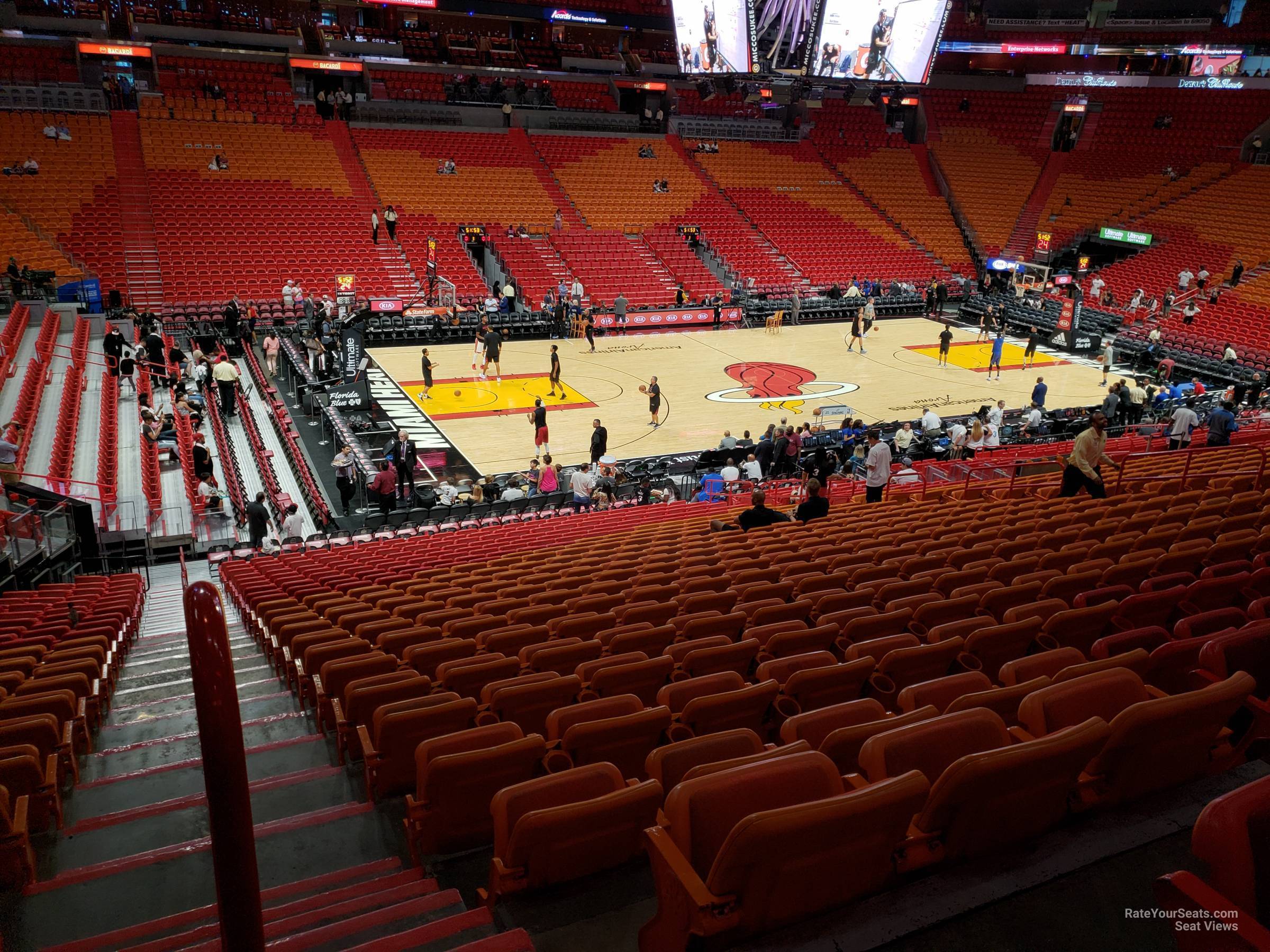 section 108, row 22 seat view  for basketball - kaseya center