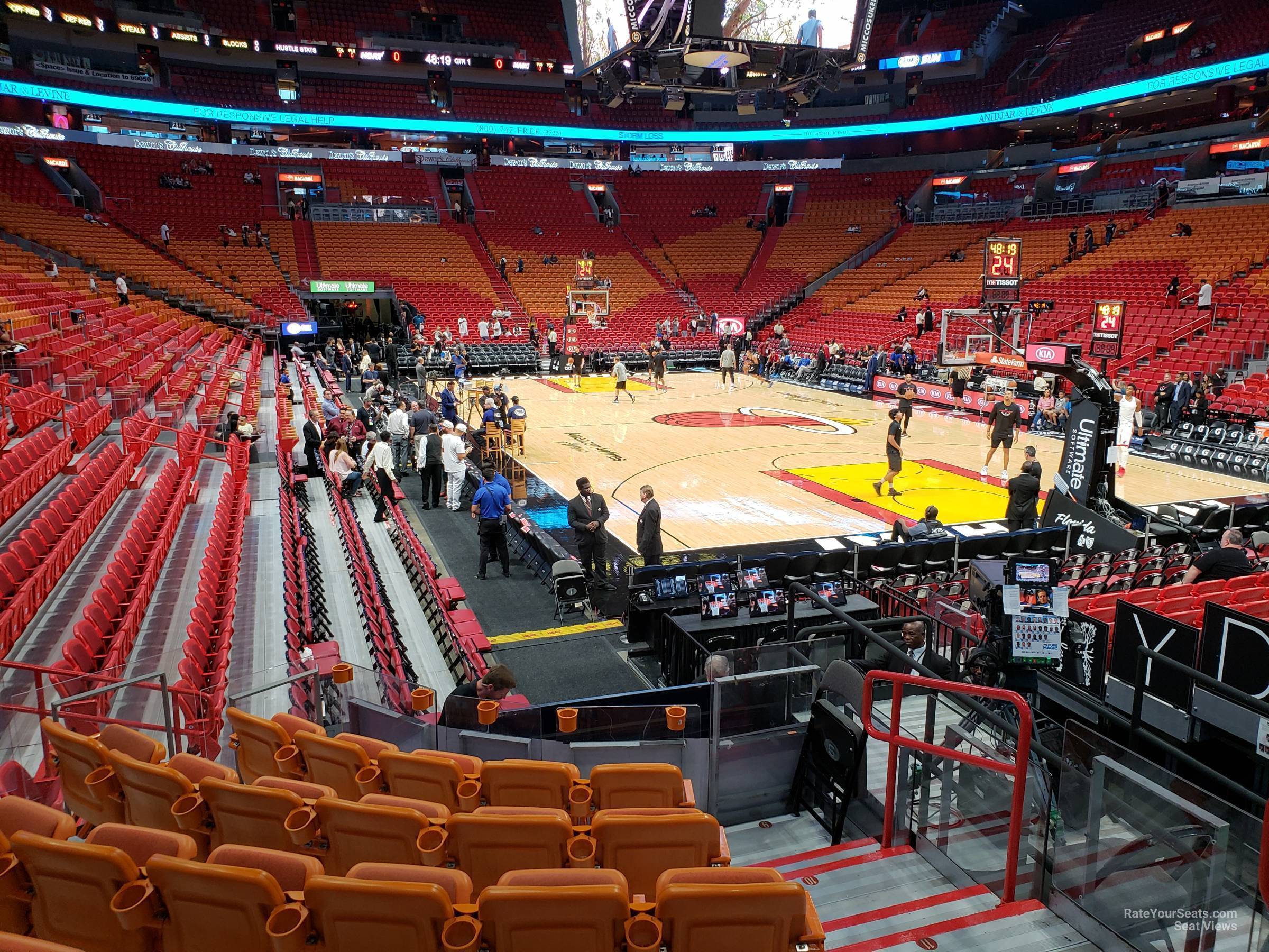 americanairlines arena section 114 - miami heat