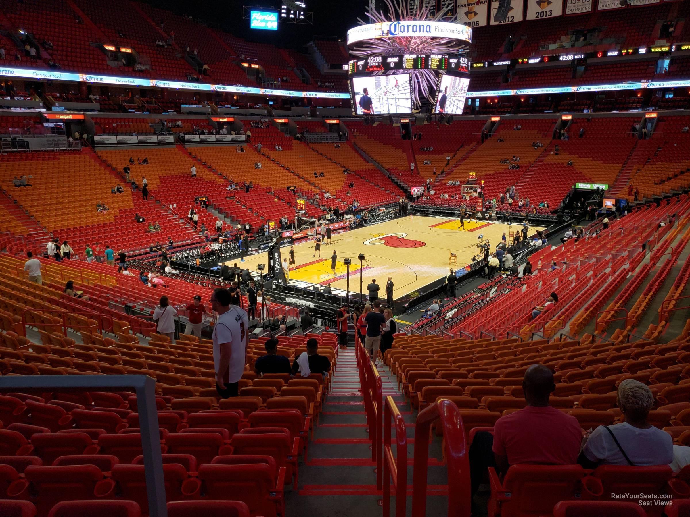 section 123, row 30 seat view  for basketball - kaseya center