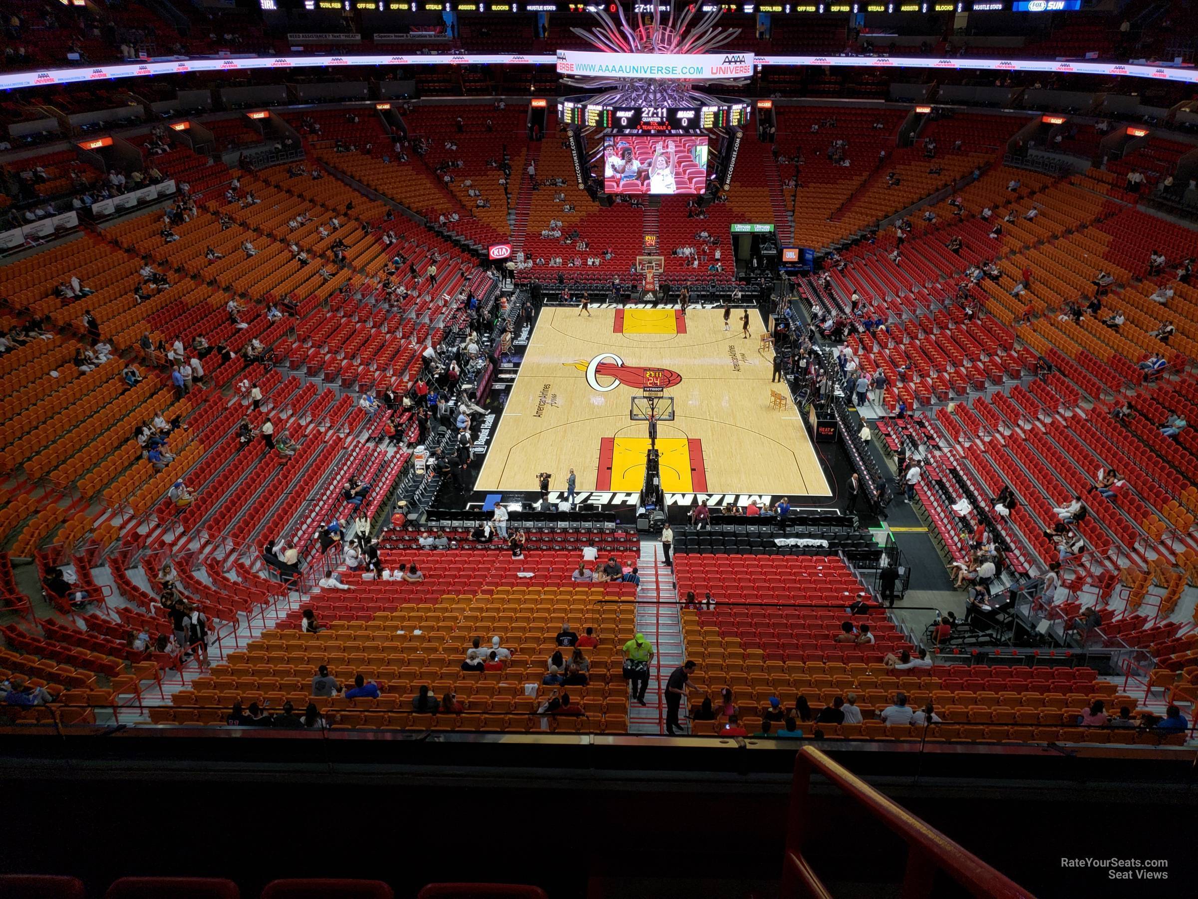 section 332, row 3 seat view  for basketball - kaseya center