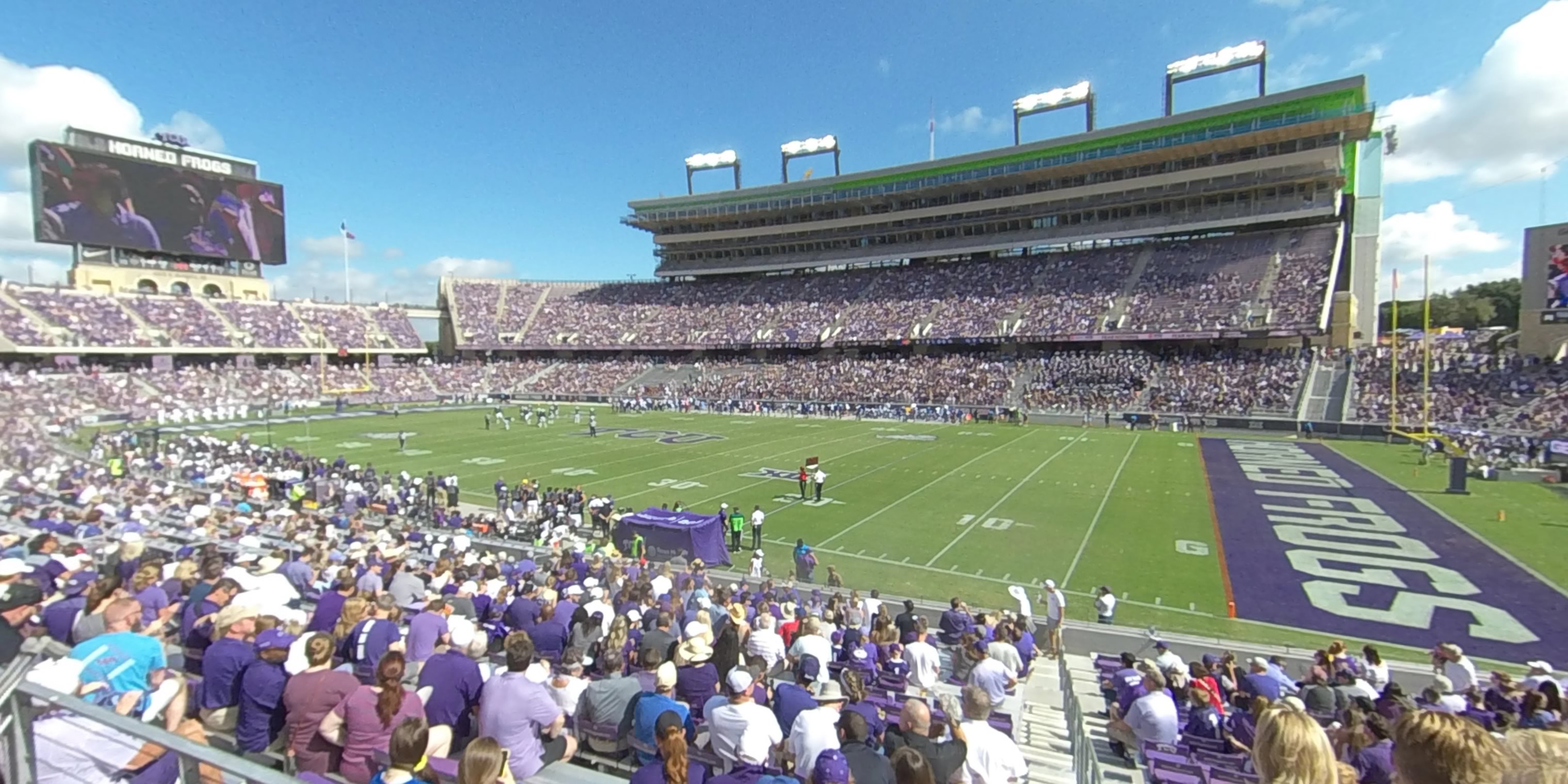 section 101 panoramic seat view  - amon carter stadium