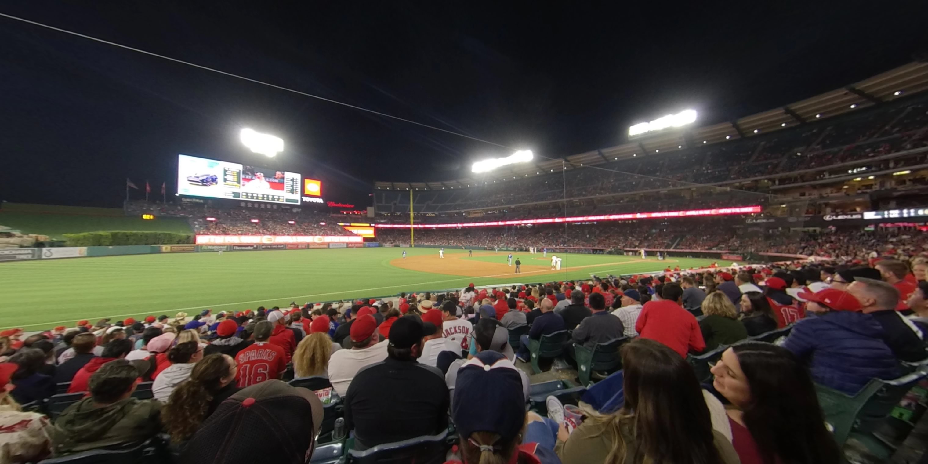 section 109 panoramic seat view  - angel stadium