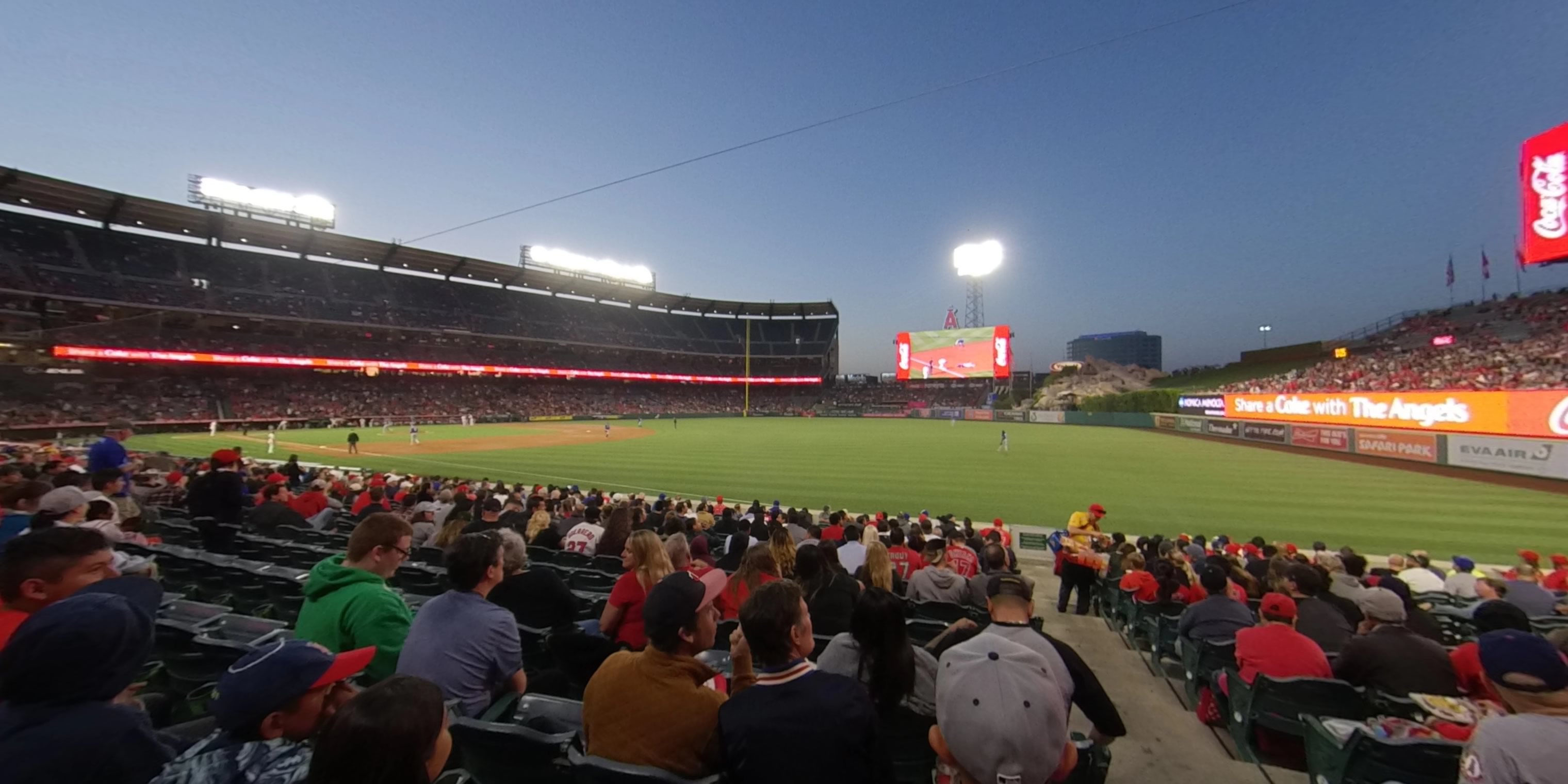 section 130 panoramic seat view  - angel stadium