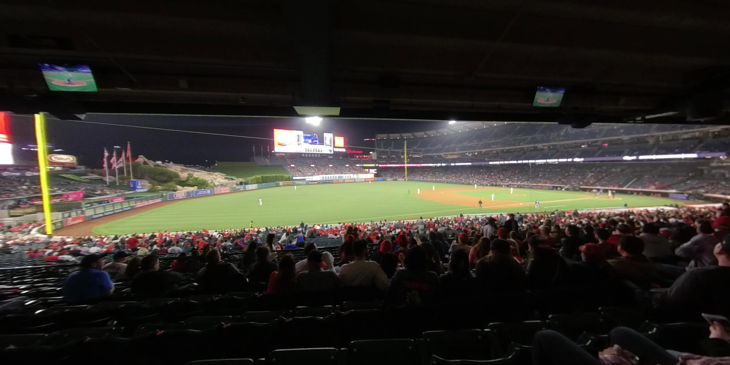section 207 panoramic seat view  - angel stadium