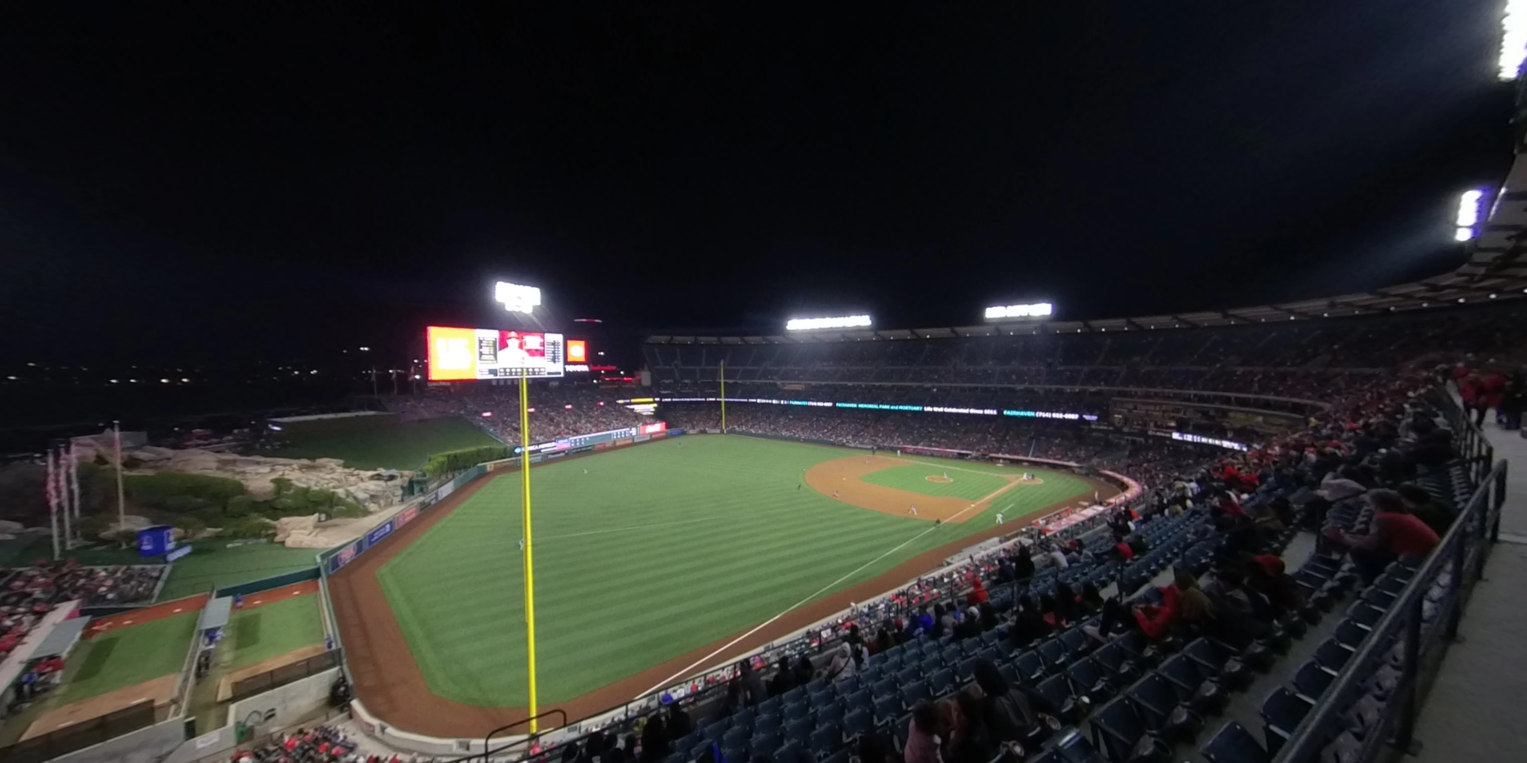 section 405 panoramic seat view  - angel stadium