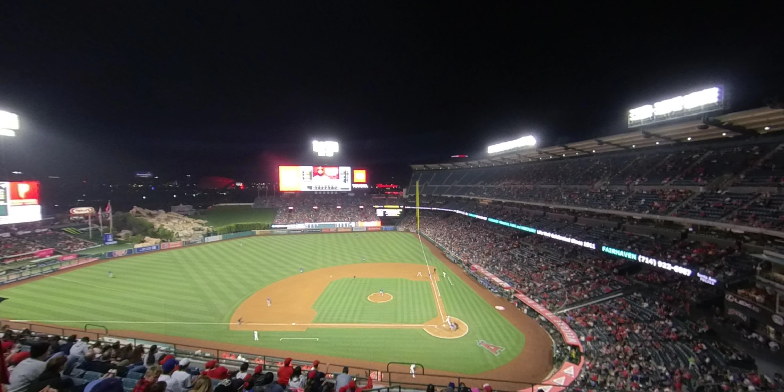 section 413 panoramic seat view  - angel stadium