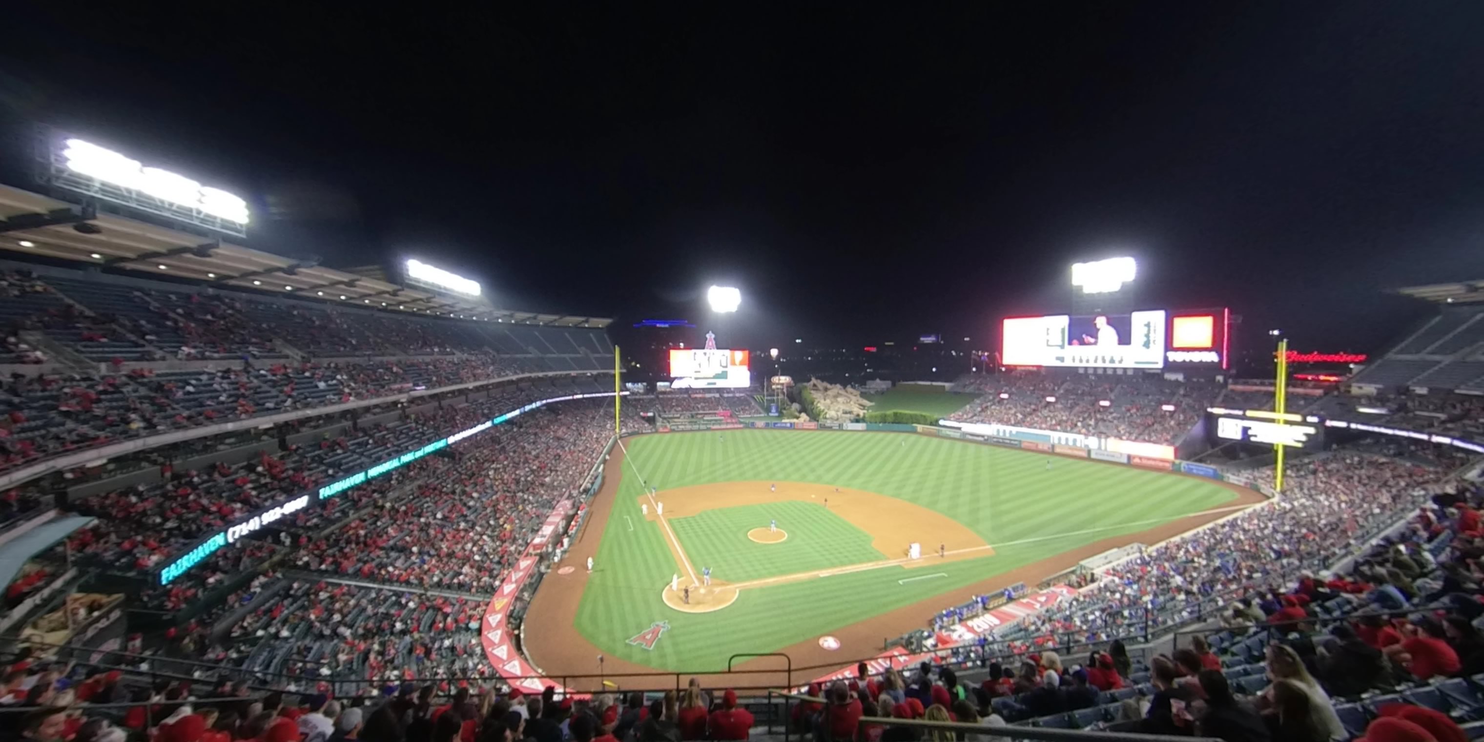 section 421 panoramic seat view  - angel stadium