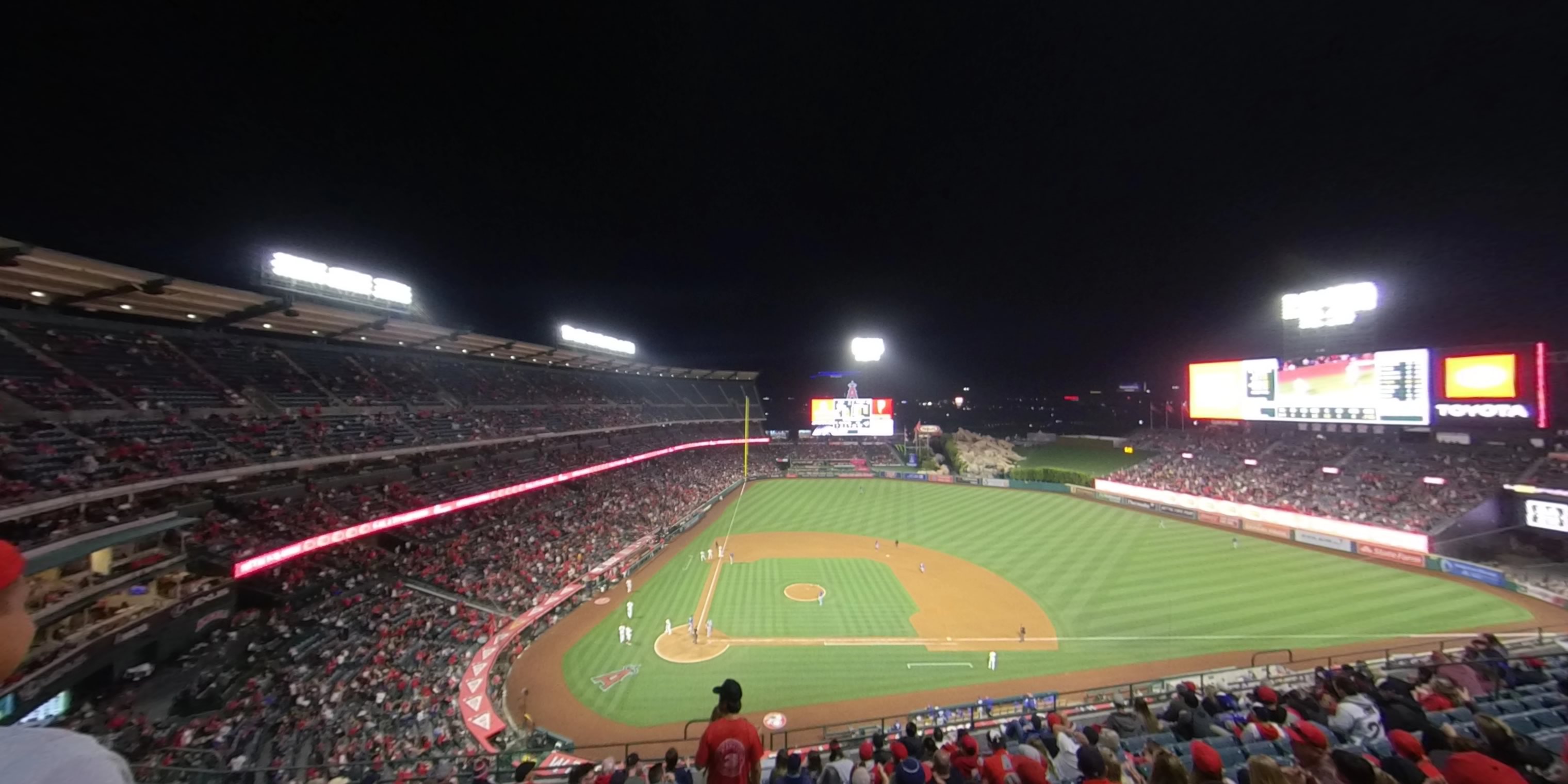 section 423 panoramic seat view  - angel stadium