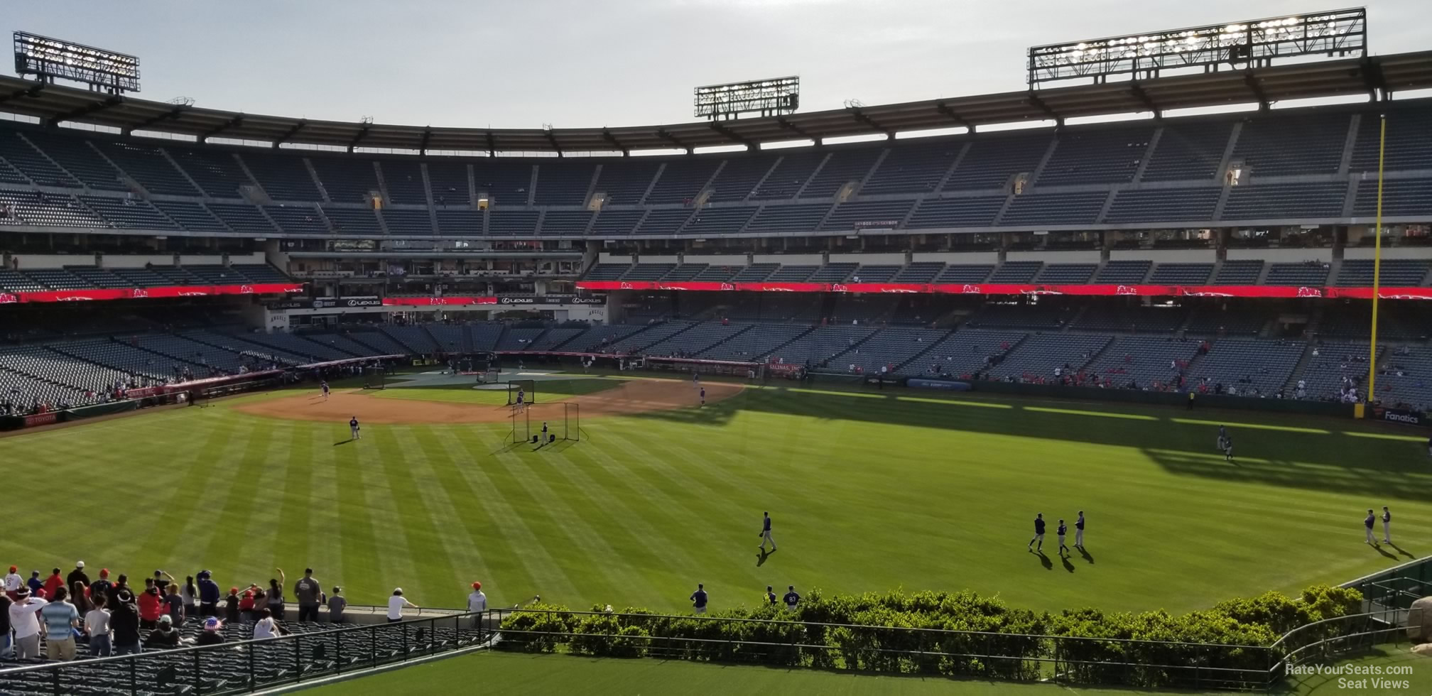 section 249, row f seat view  - angel stadium