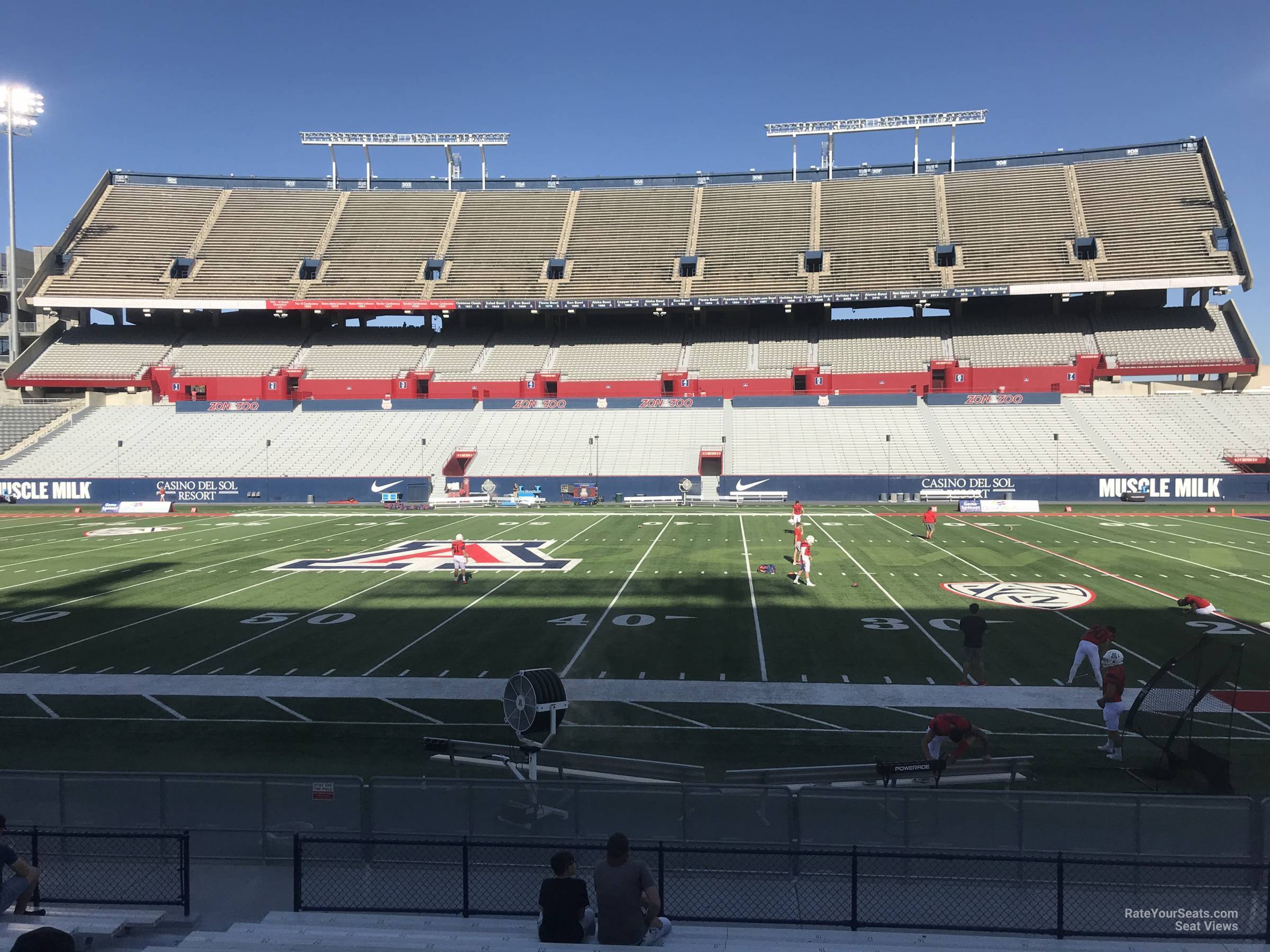 section 20, row 15 seat view  - arizona stadium