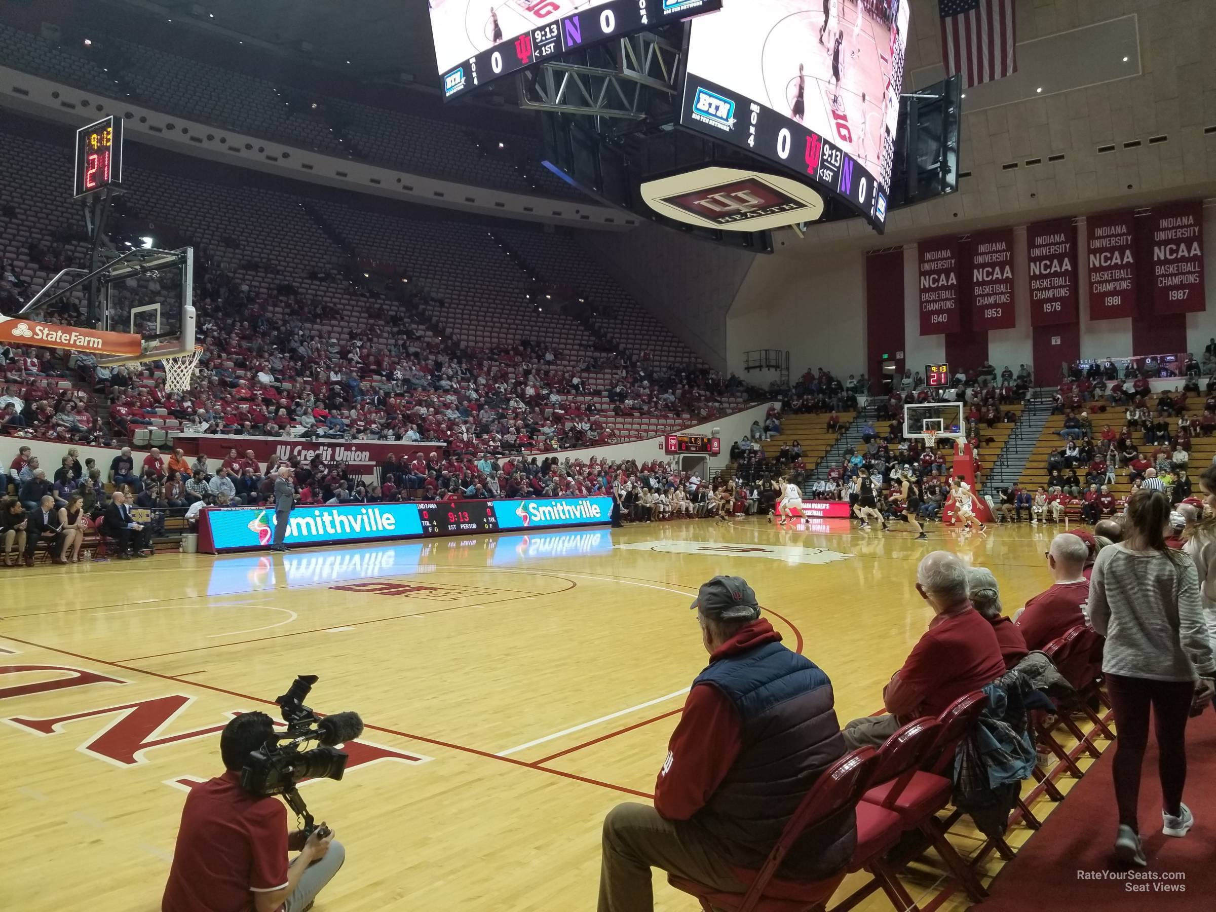 section 9, row 1 seat view  - assembly hall