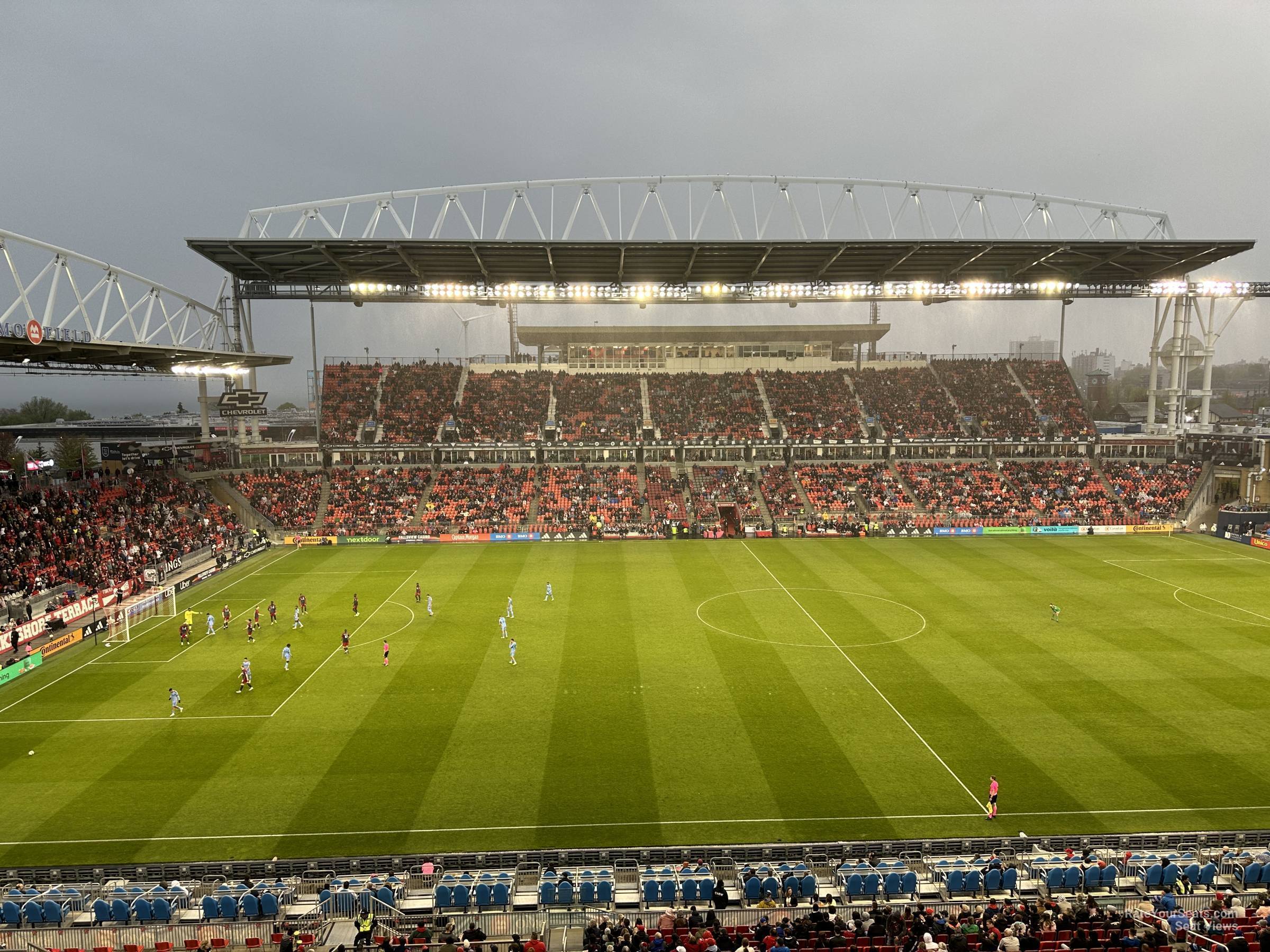 section 208, row 5 seat view  - bmo field