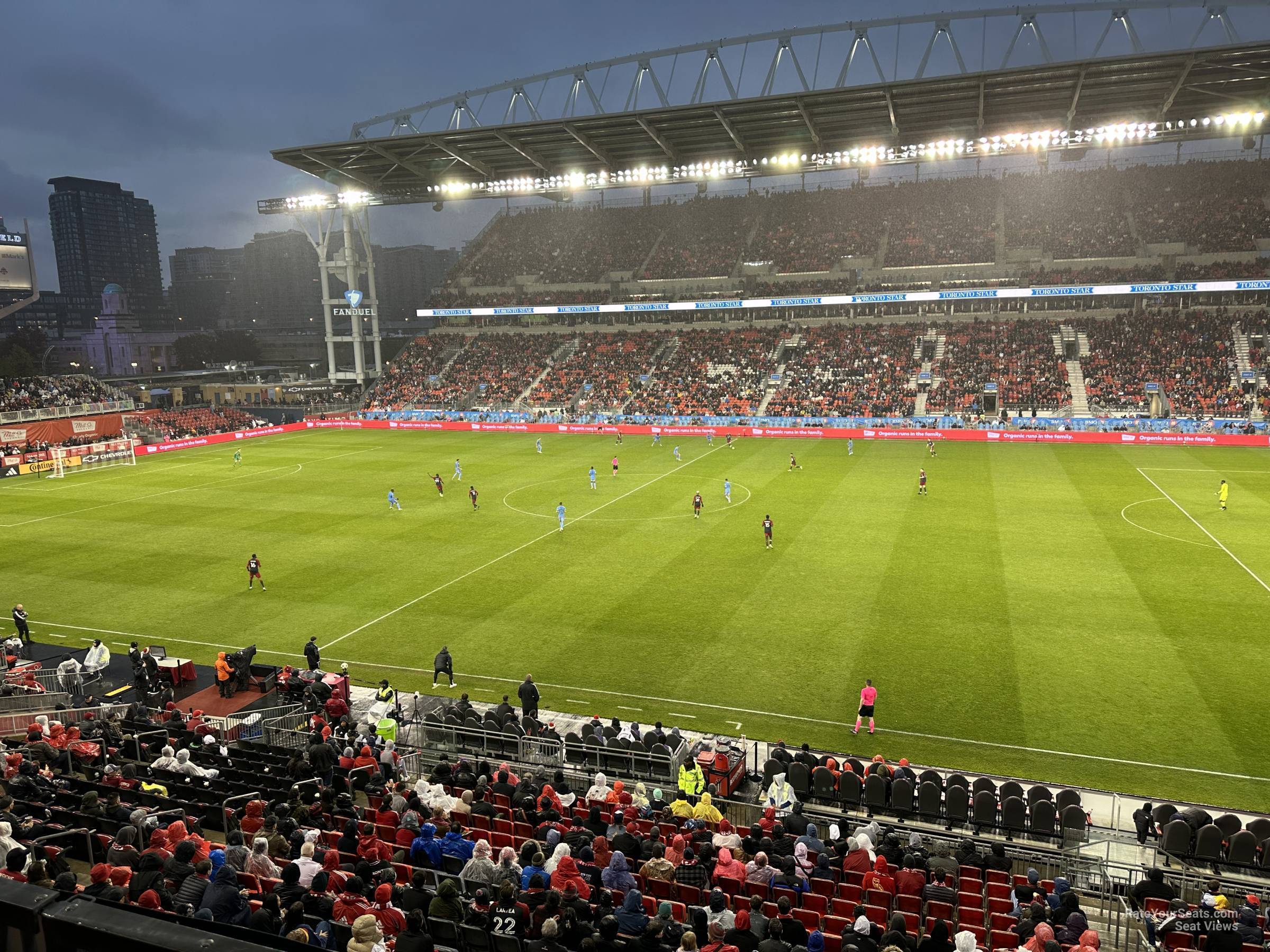 section 222, row 2 seat view  - bmo field