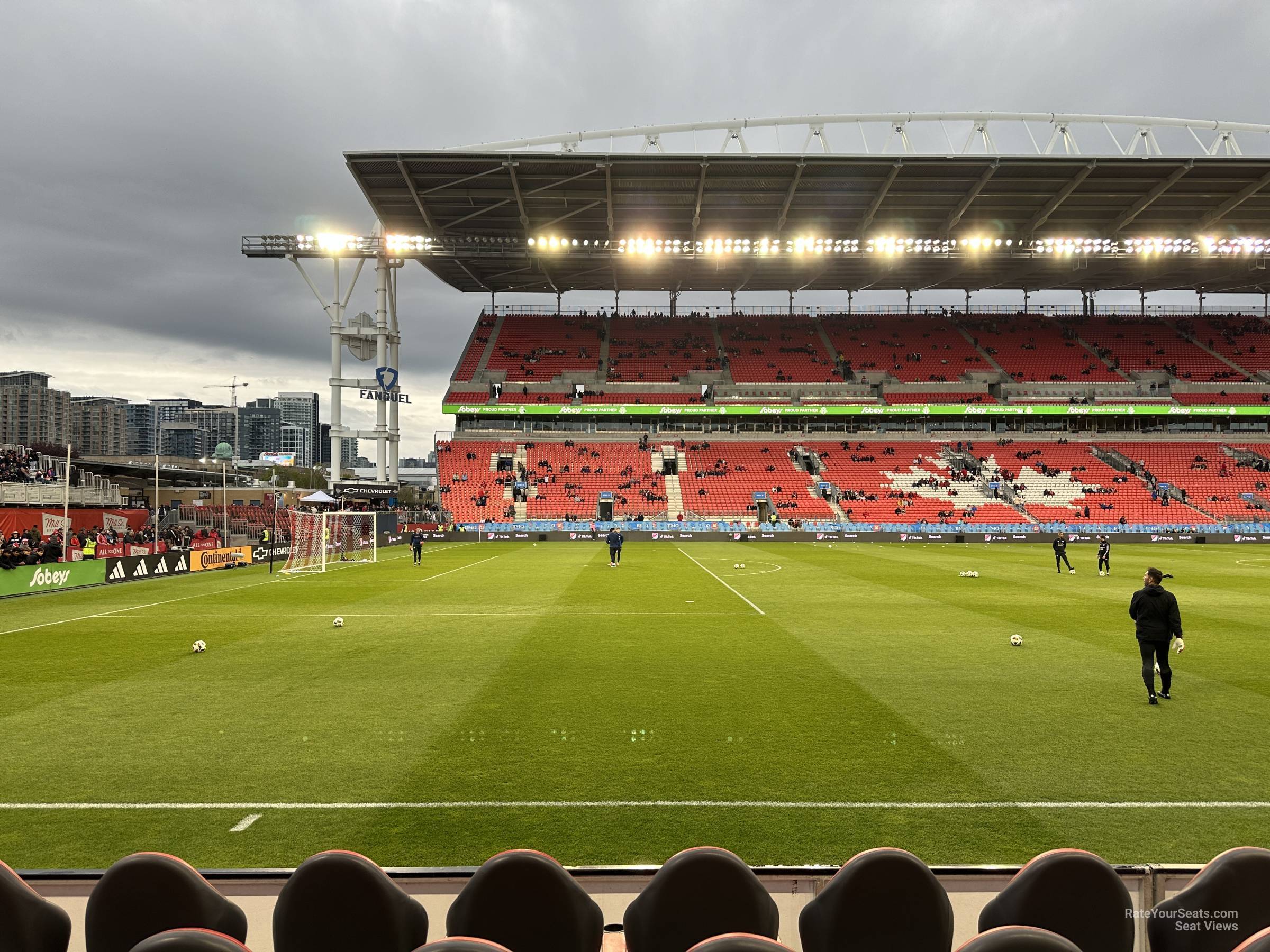 field seats nw, row 2 seat view  - bmo field