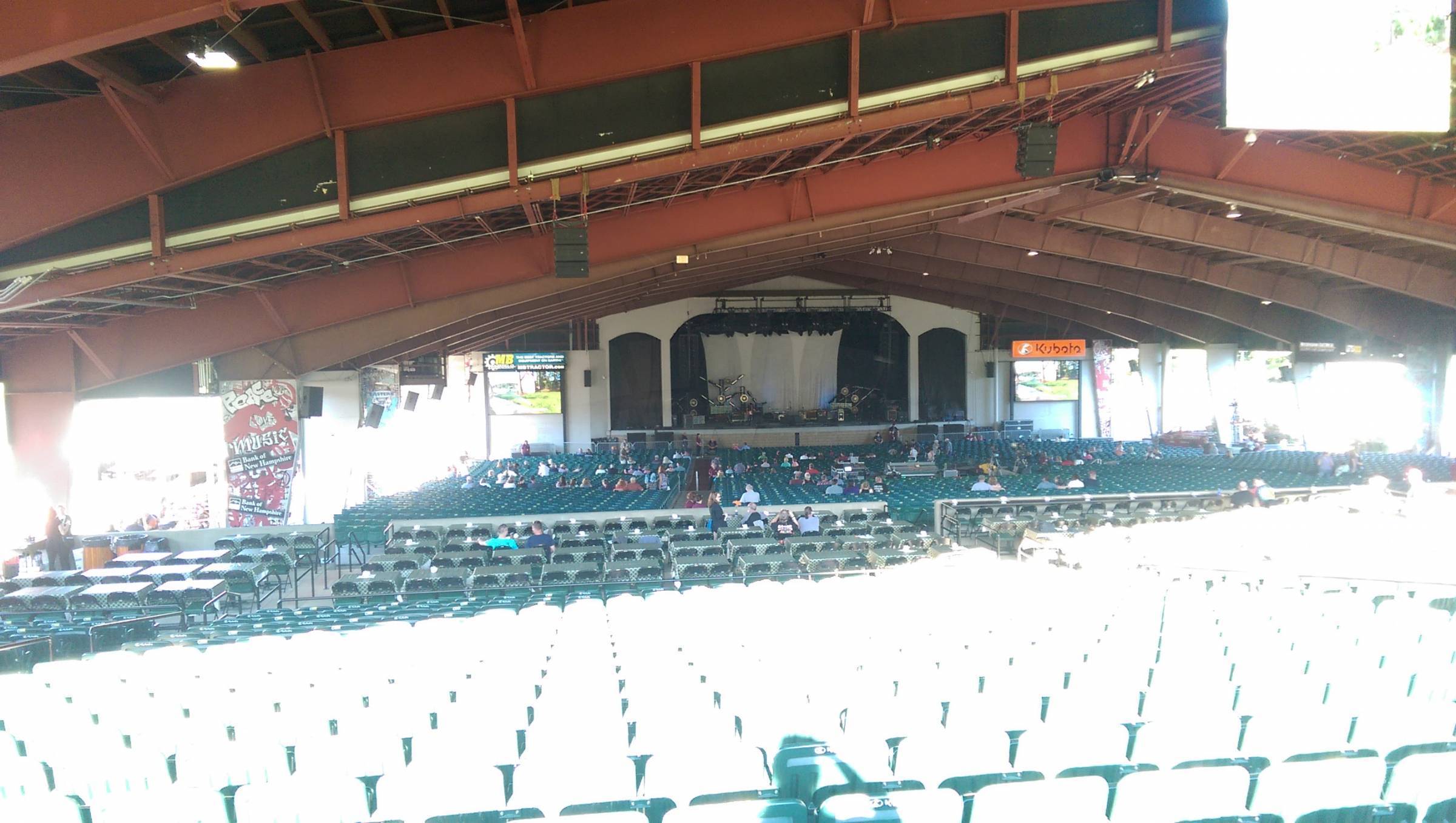 head-on concert view at Bank of New Hampshire Pavilion