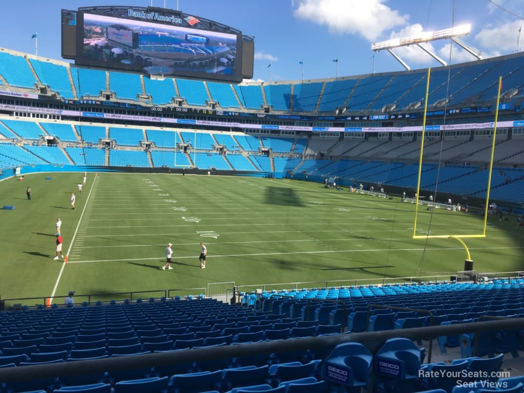 section 103, row wc seat view  for football - bank of america stadium