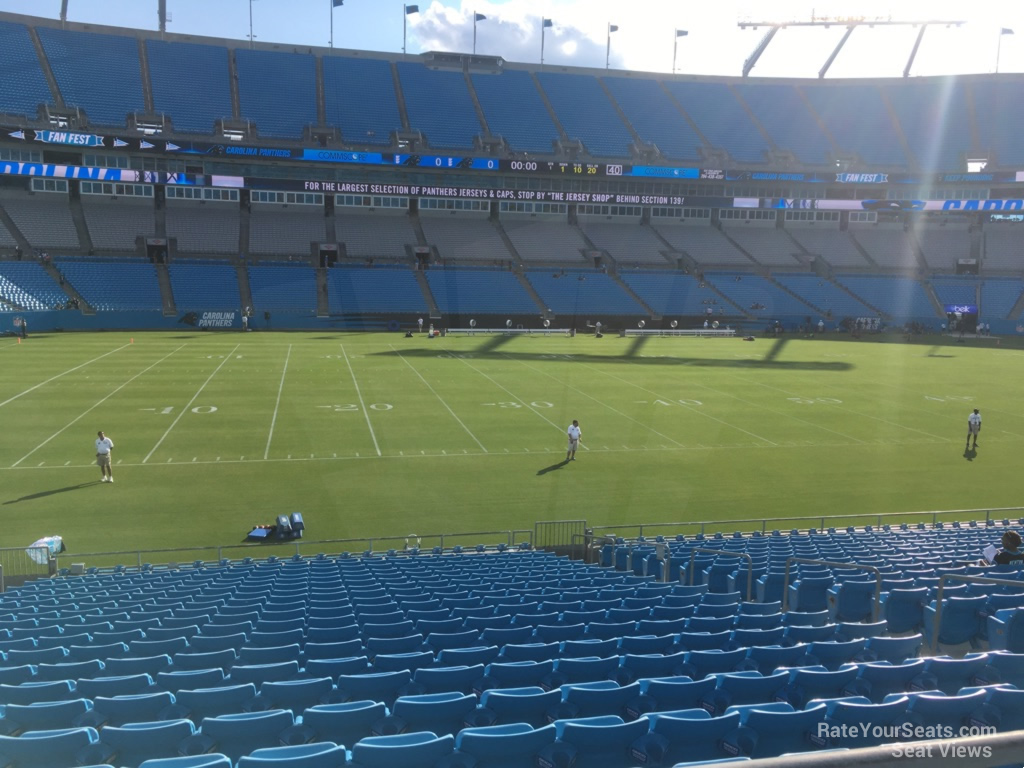 section 114, row wc seat view  for football - bank of america stadium