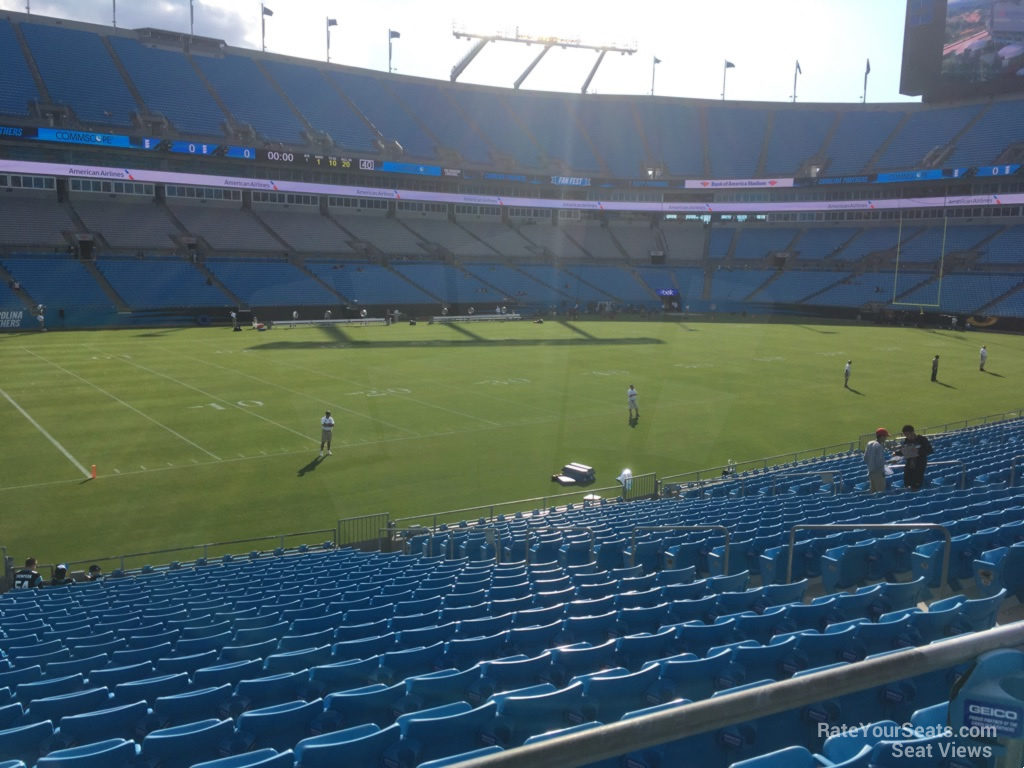 section 116, row wc seat view  for football - bank of america stadium