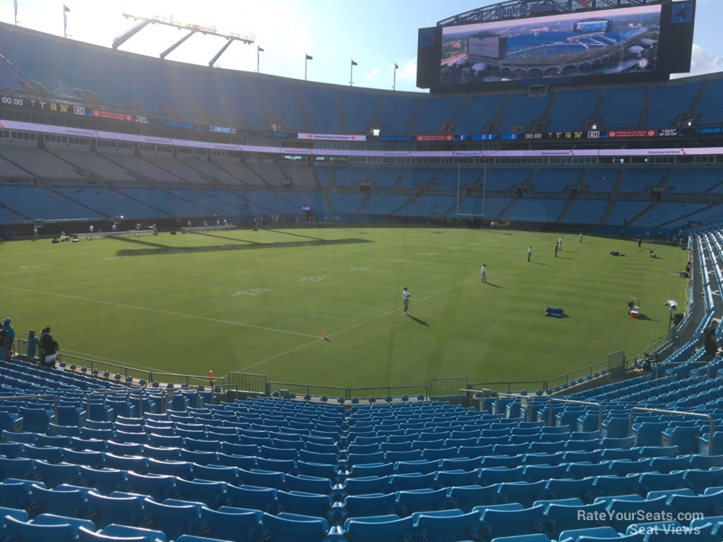 section 118, row wc seat view  for football - bank of america stadium