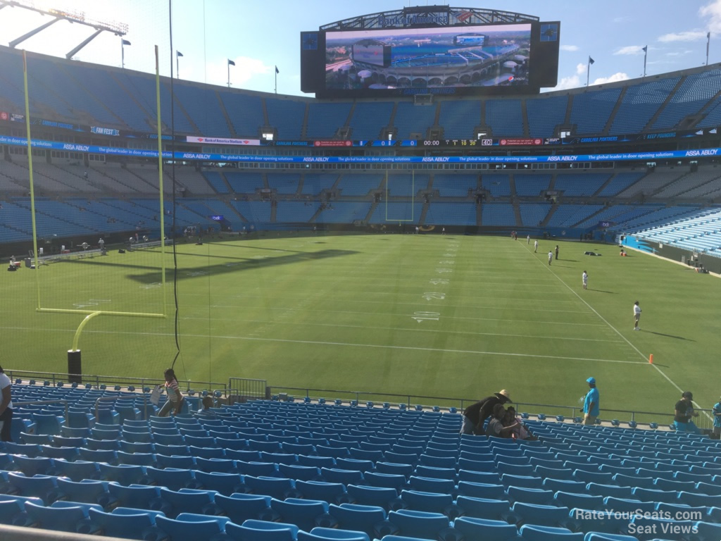 section 120, row wc seat view  for football - bank of america stadium