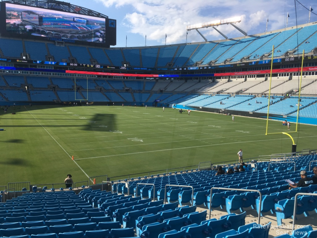section 124, row wc seat view  for football - bank of america stadium
