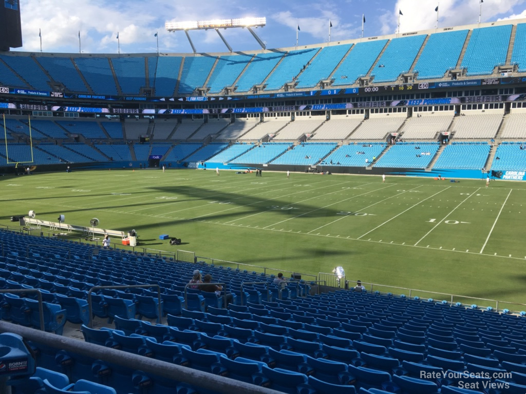 section 128, row wc seat view  for football - bank of america stadium