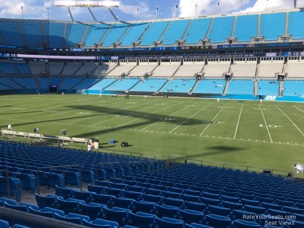 section 129, row wc seat view  for football - bank of america stadium