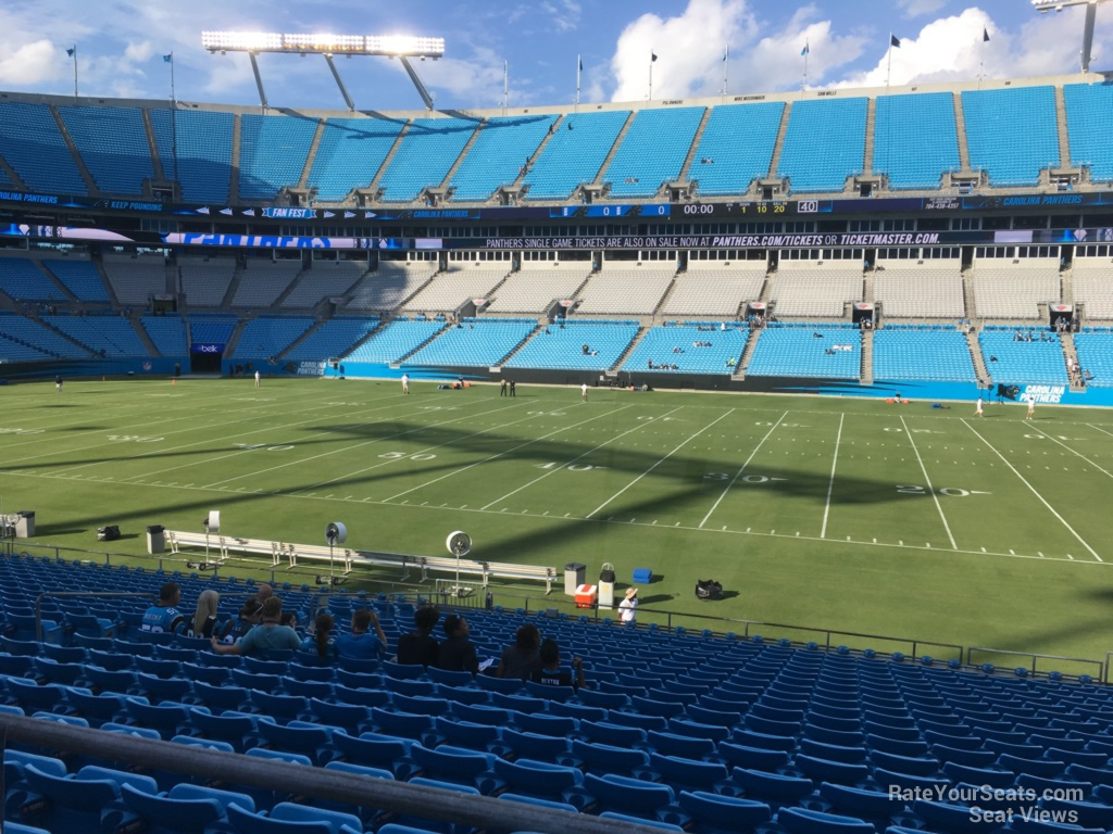 section 130, row wc seat view  for football - bank of america stadium