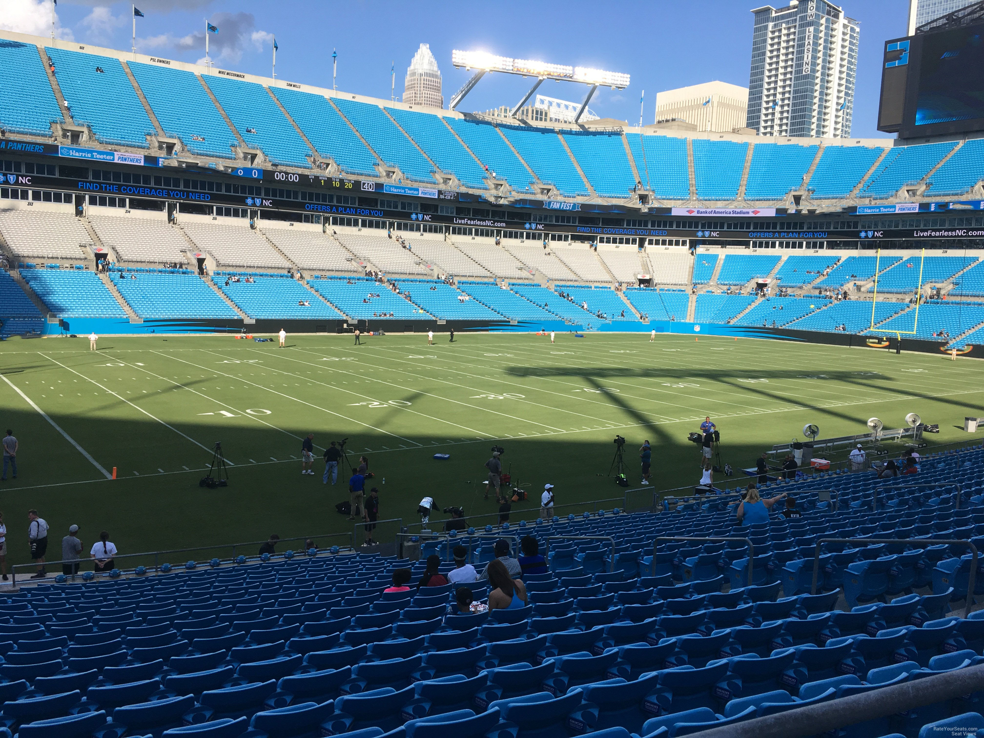 section 134, row wc seat view  for football - bank of america stadium