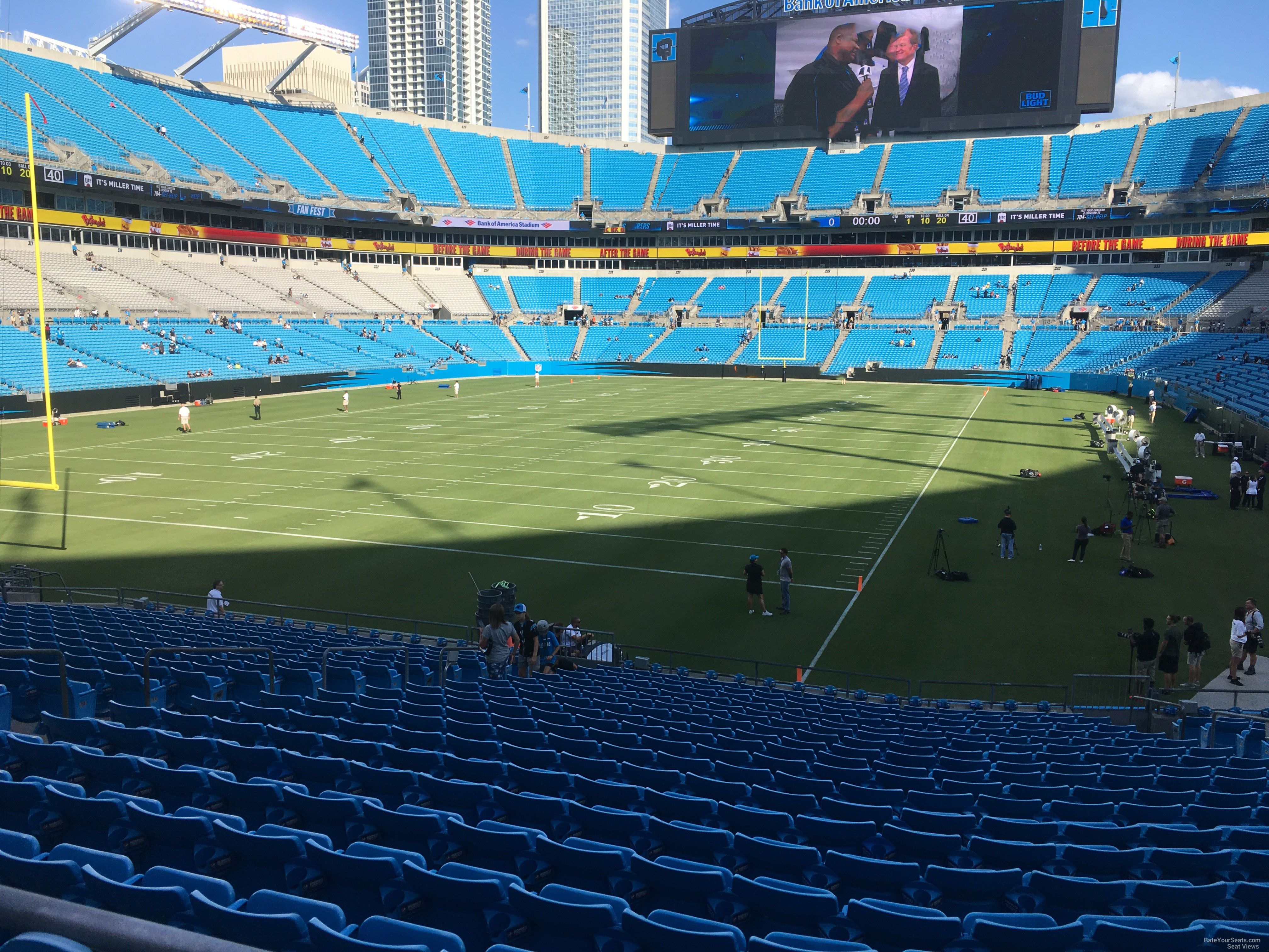 section 137, row wc seat view  for football - bank of america stadium