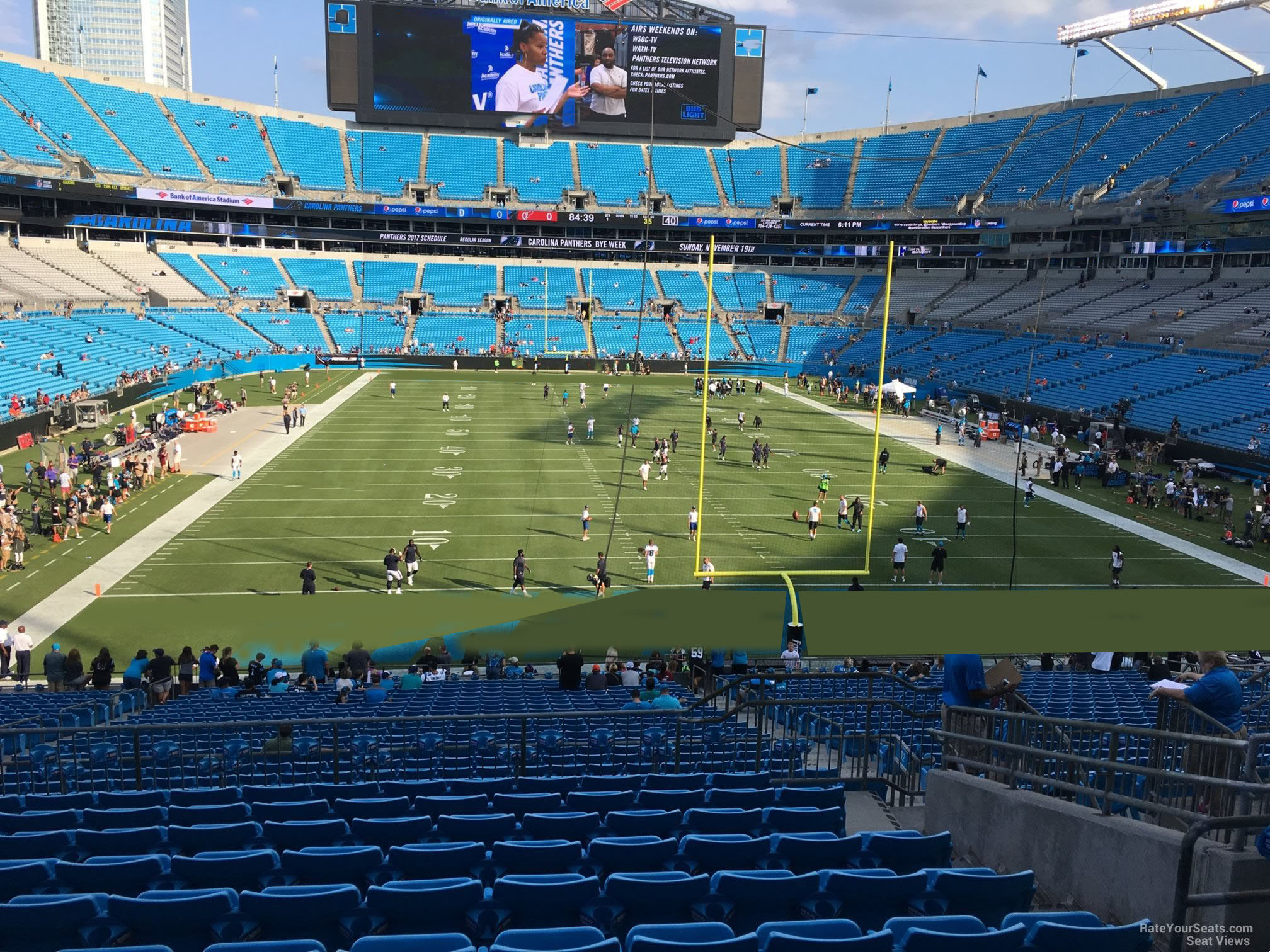 section 202, row 10 seat view  for football - bank of america stadium