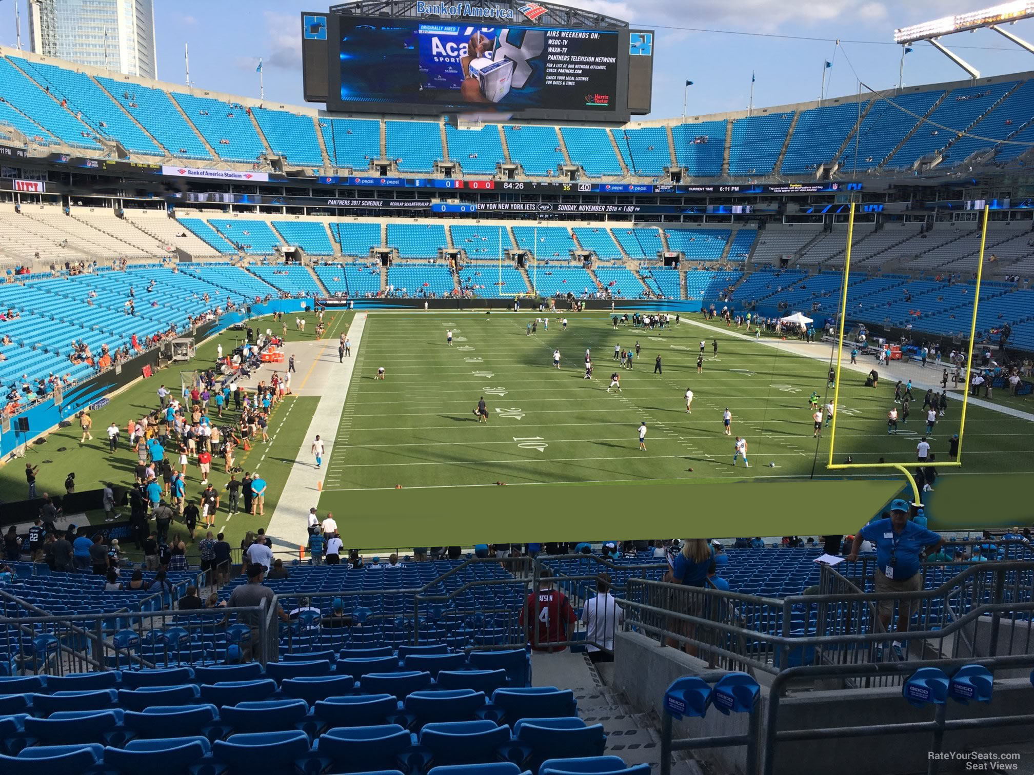 section 203, row 10 seat view  for football - bank of america stadium