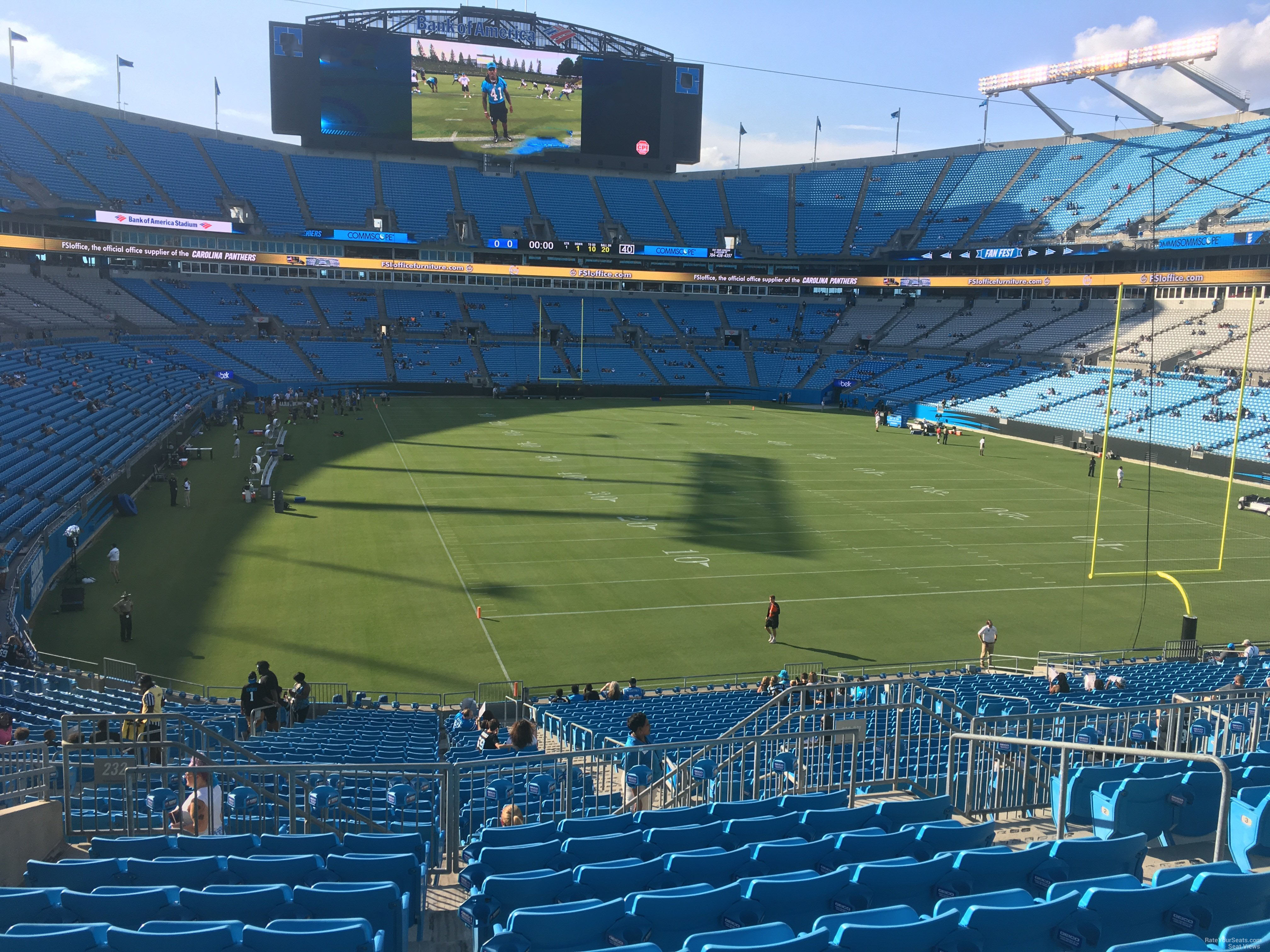 section 232, row 10 seat view  for football - bank of america stadium