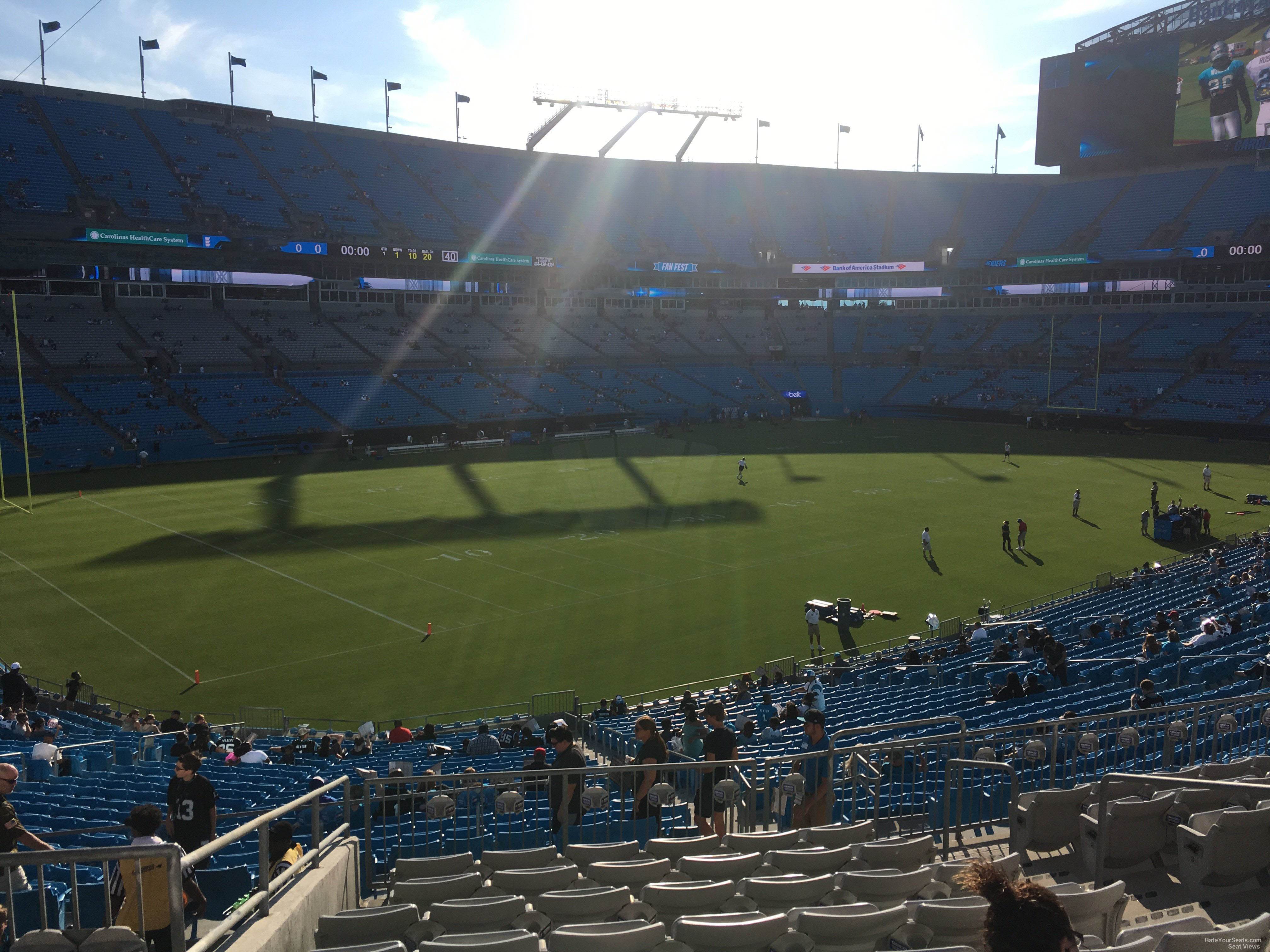section 322, row 10 seat view  for football - bank of america stadium