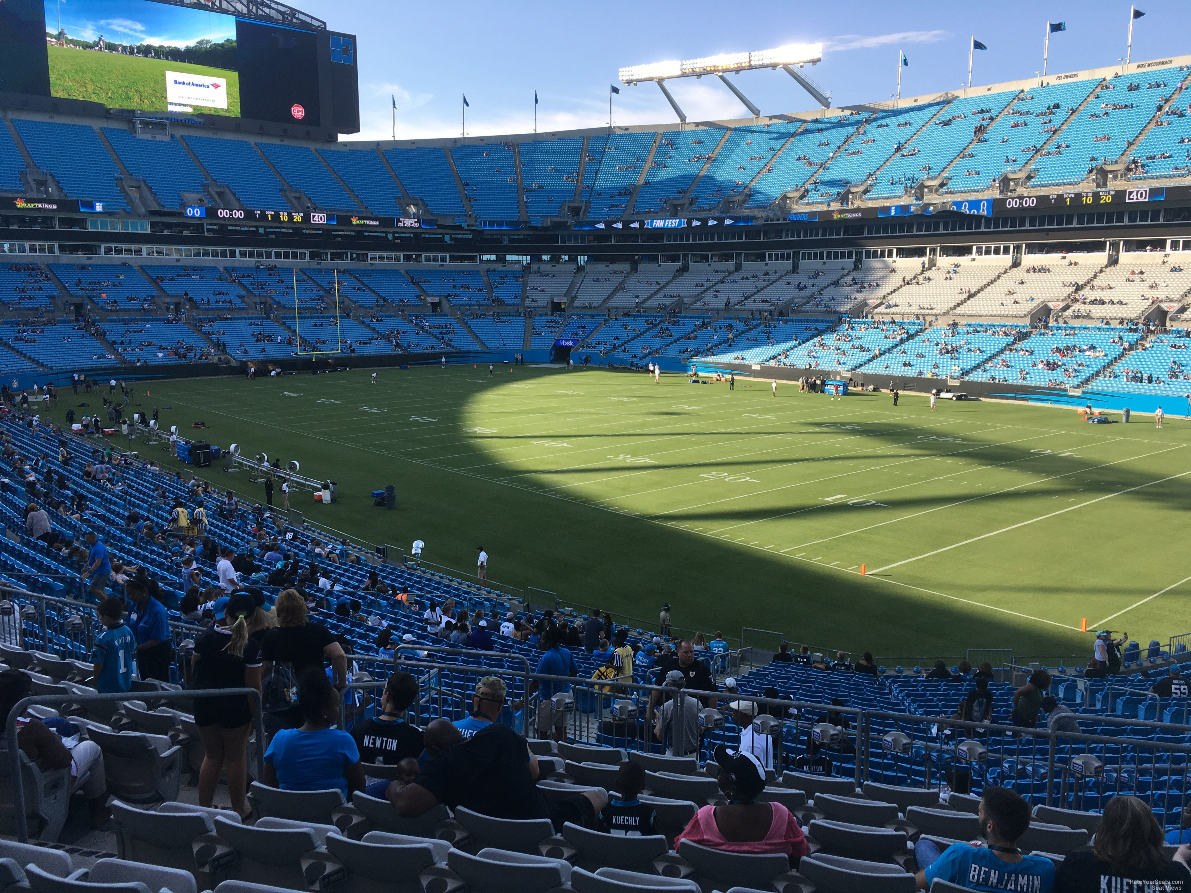 section 337, row 10 seat view  for football - bank of america stadium