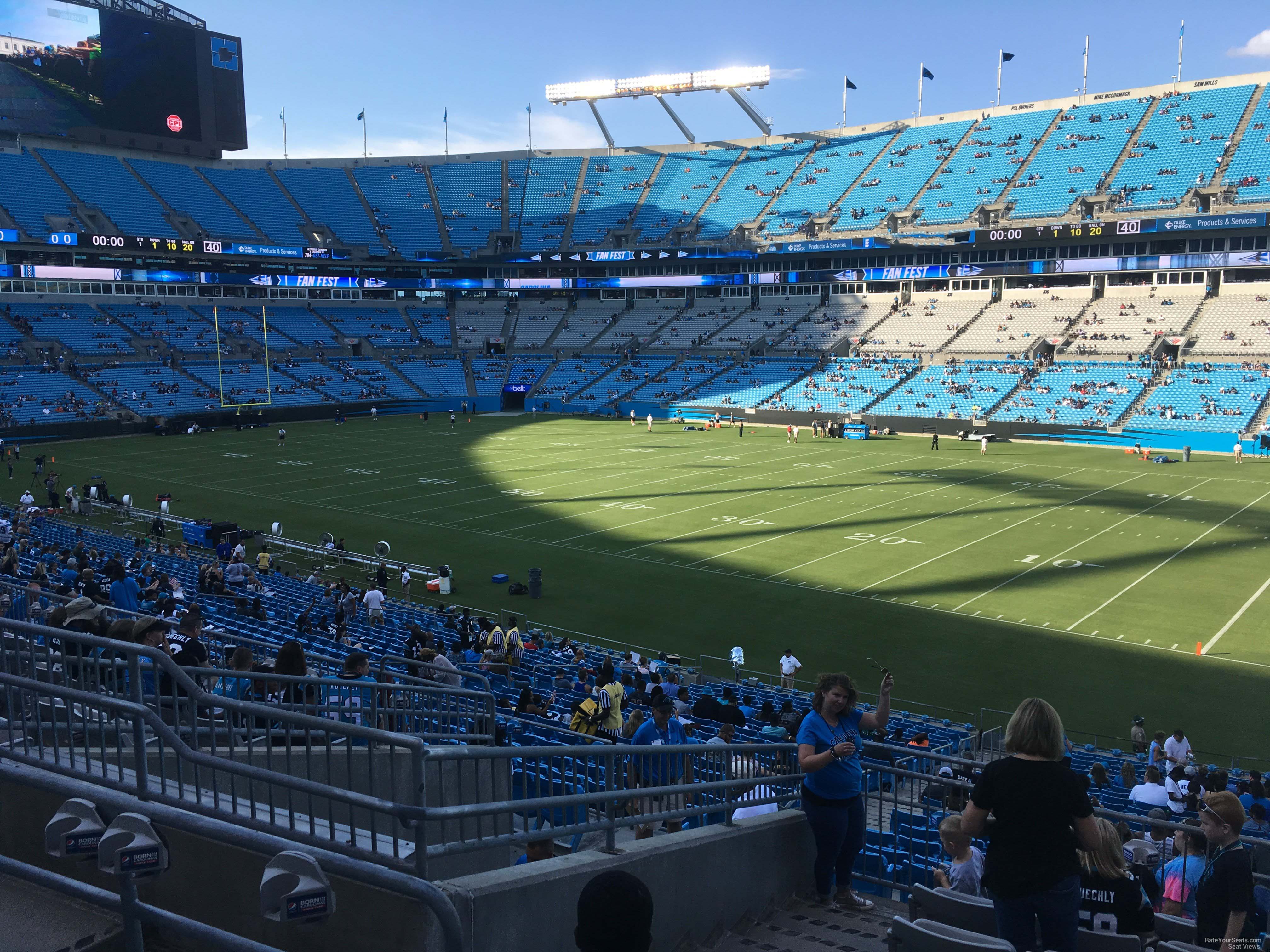 section 339, row 10 seat view  for football - bank of america stadium
