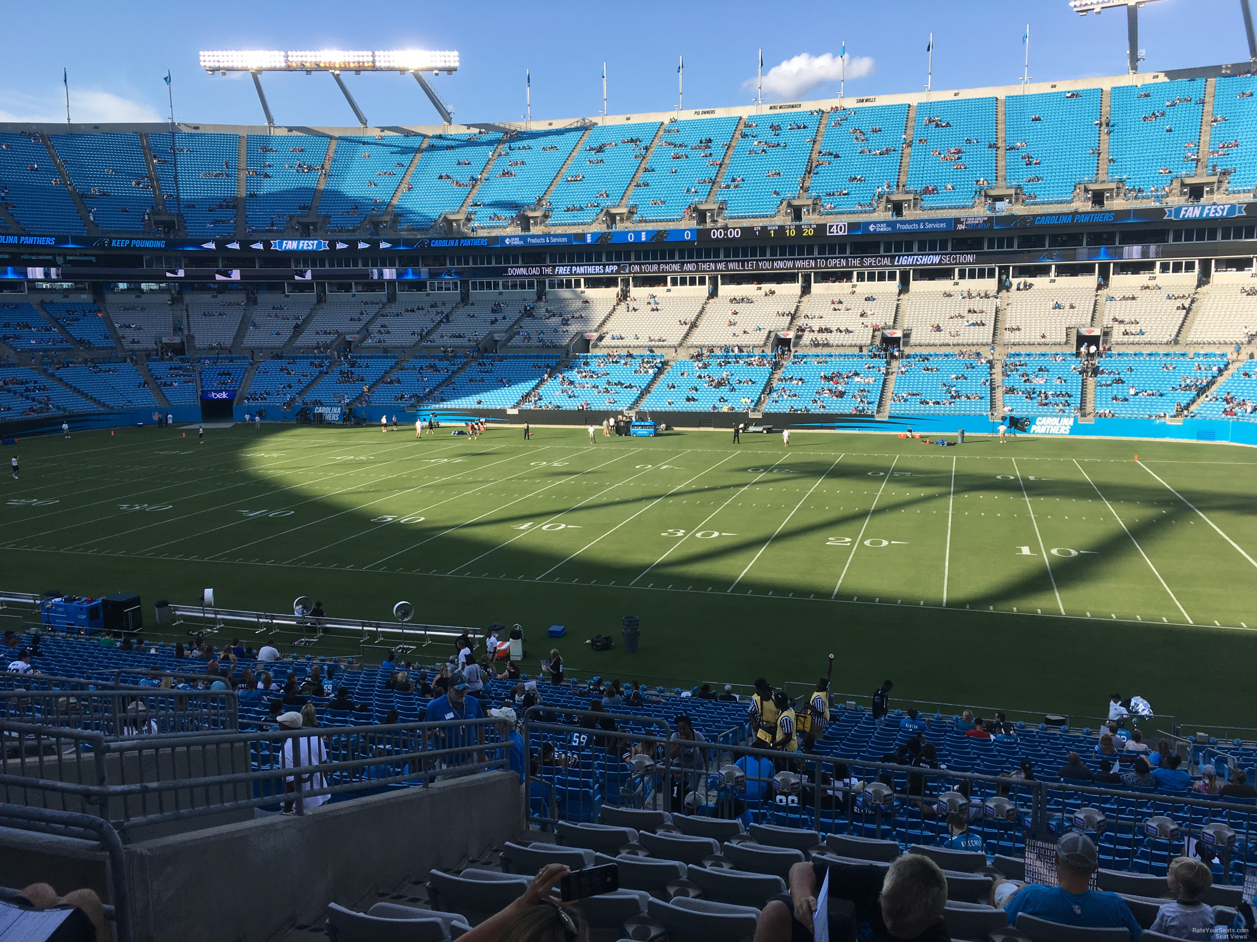 section 341, row 10 seat view  for football - bank of america stadium