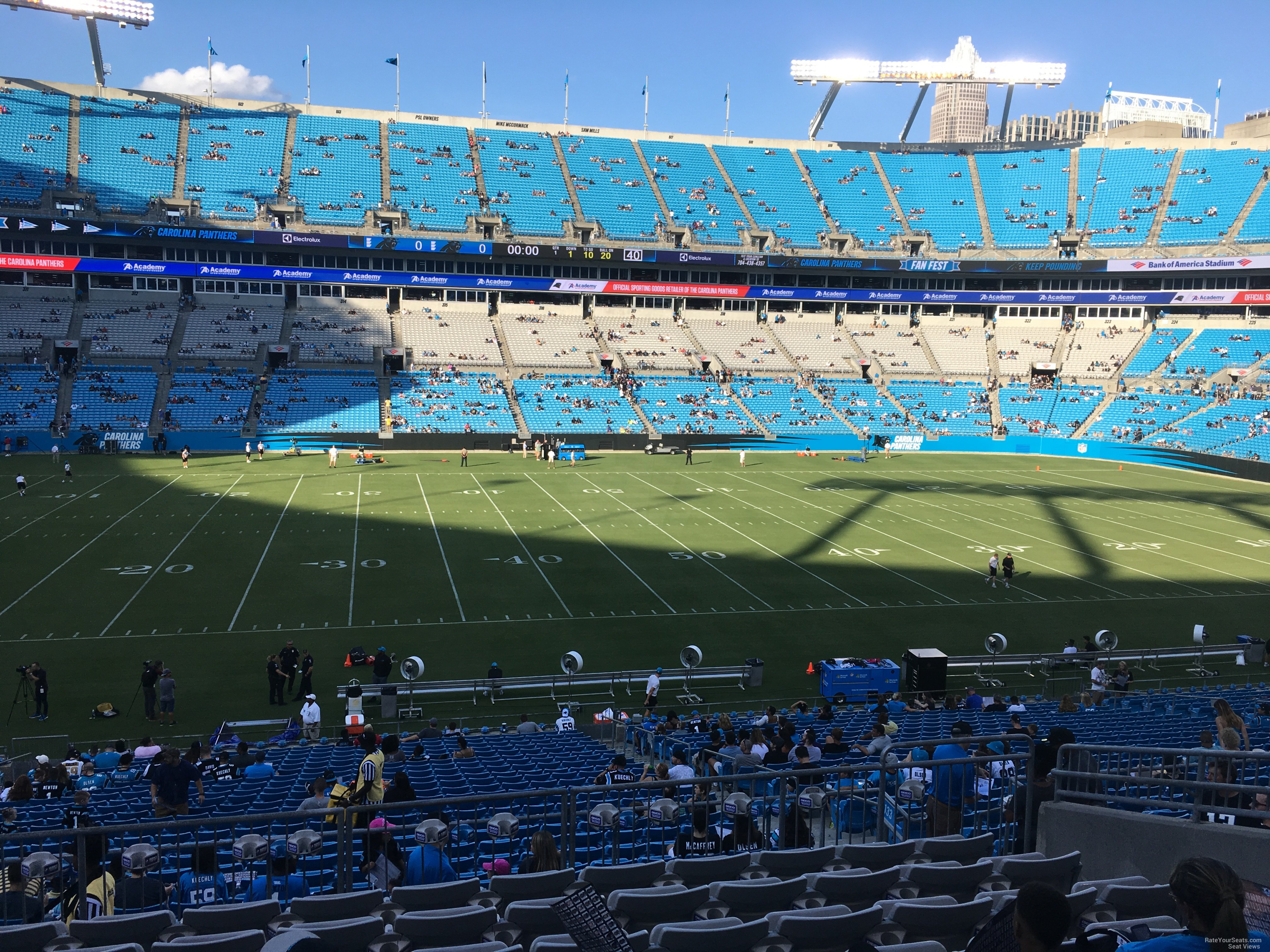 section 345, row 10 seat view  for football - bank of america stadium