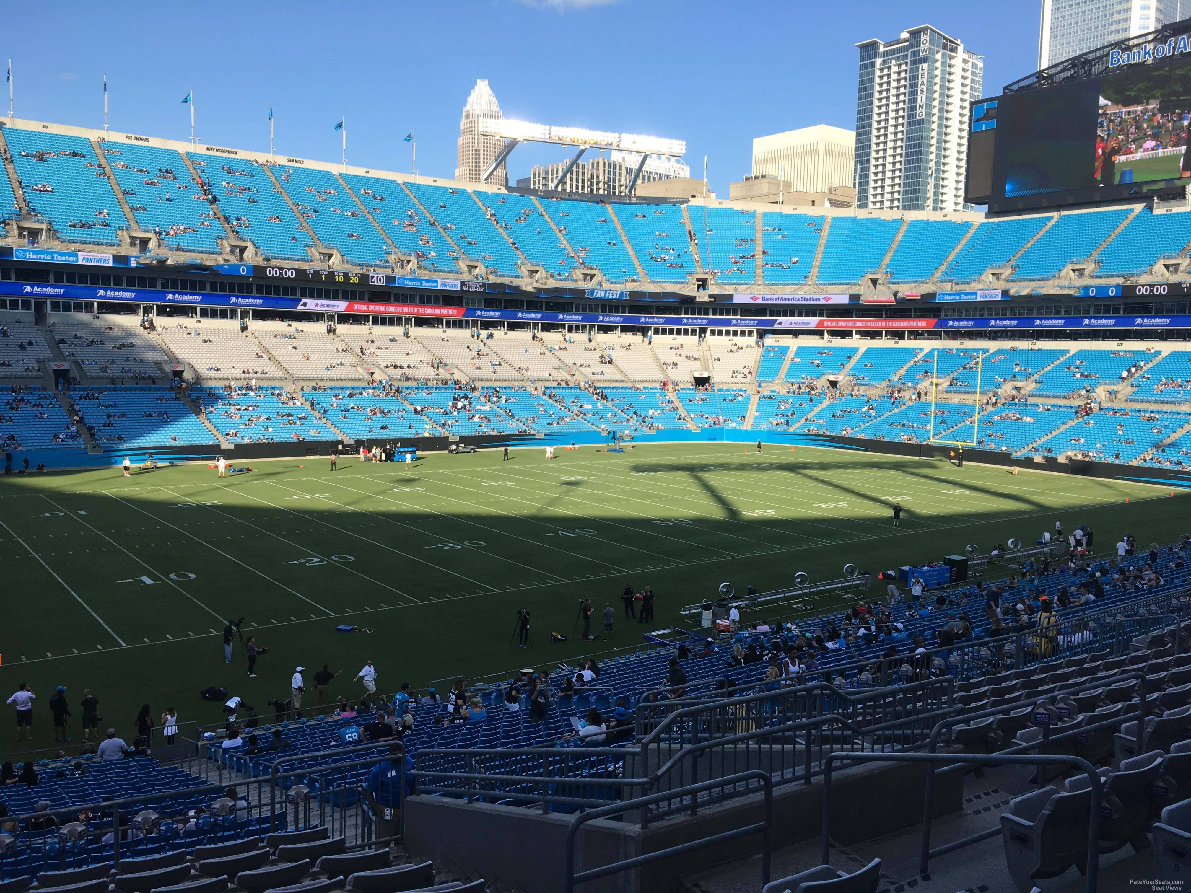 section 348, row 10 seat view  for football - bank of america stadium