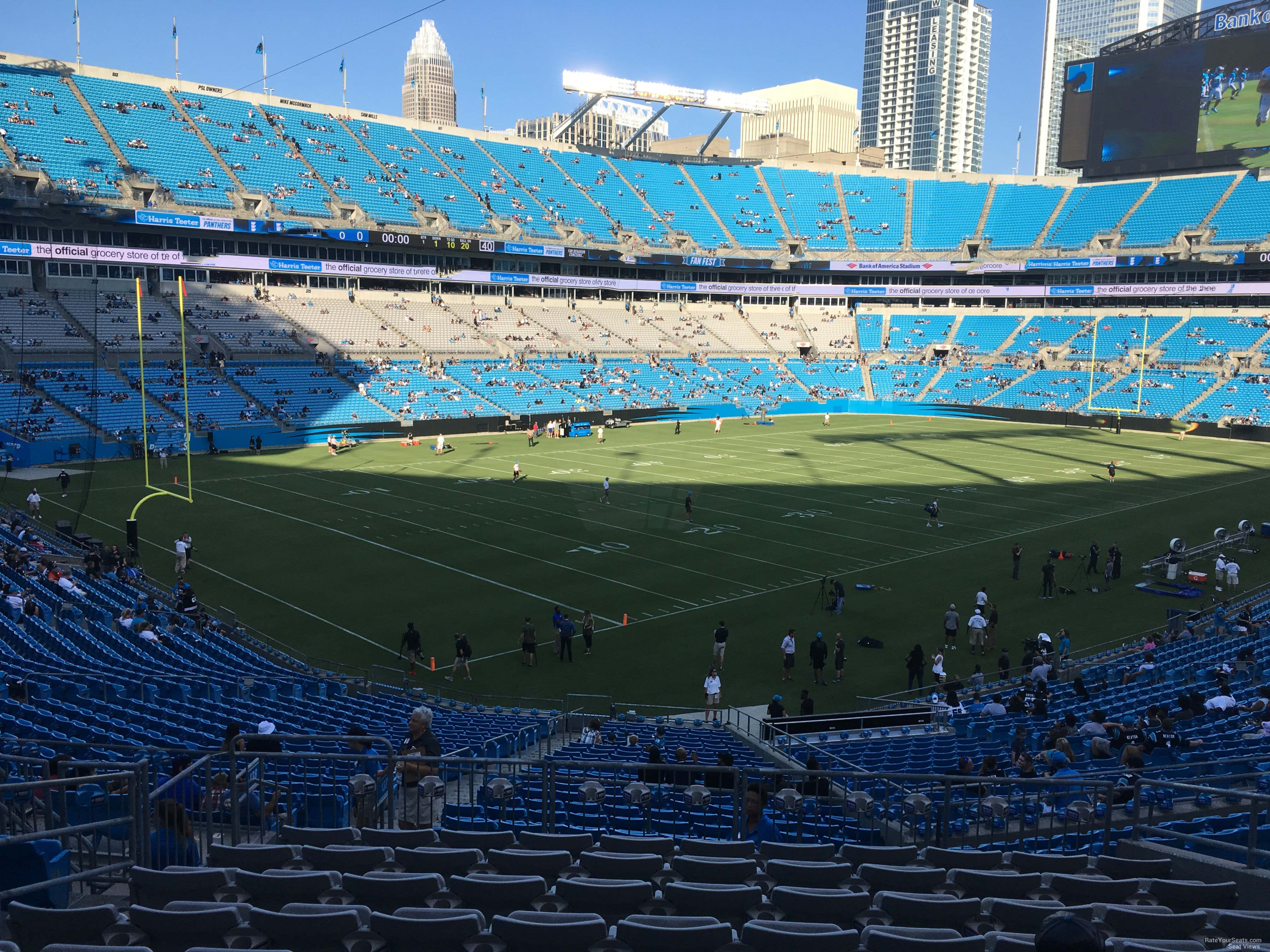 section 351, row 10 seat view  for football - bank of america stadium
