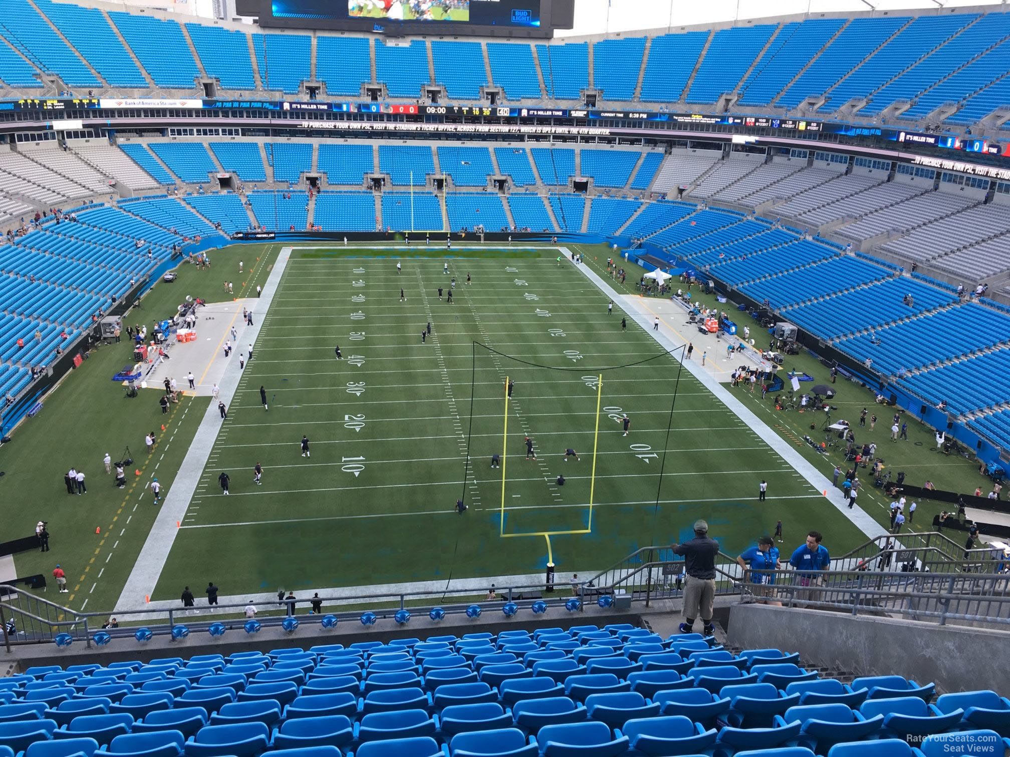 section 502, row 9 seat view  for football - bank of america stadium