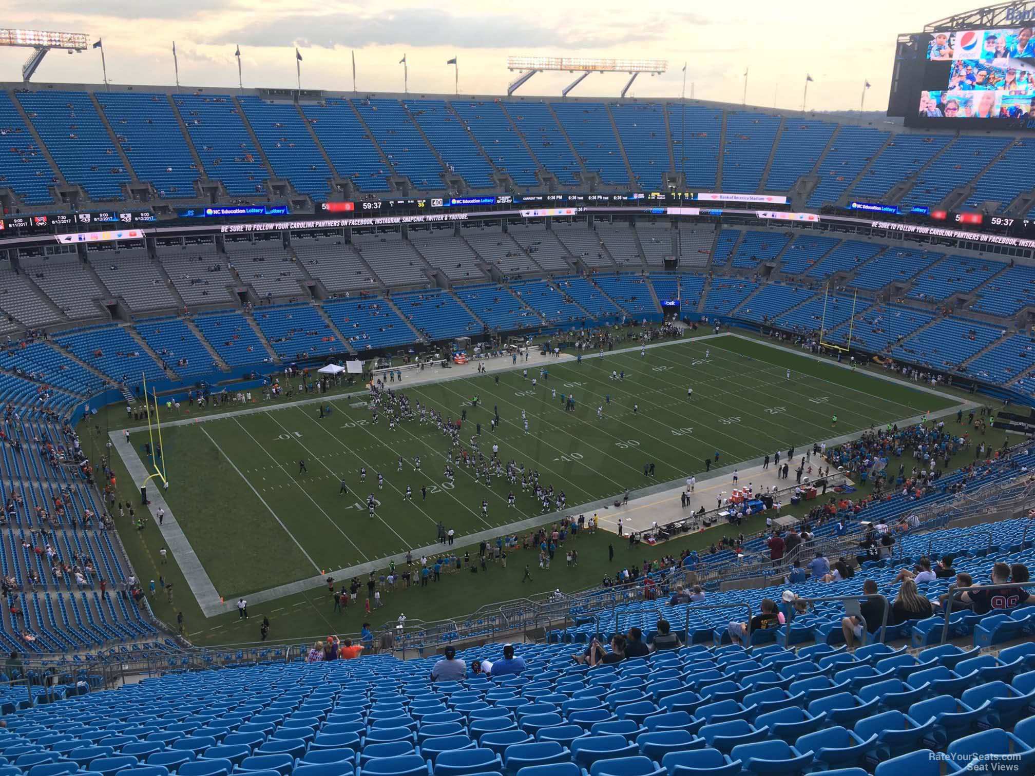 Bank of America Stadium, section 202, home of Carolina Panthers