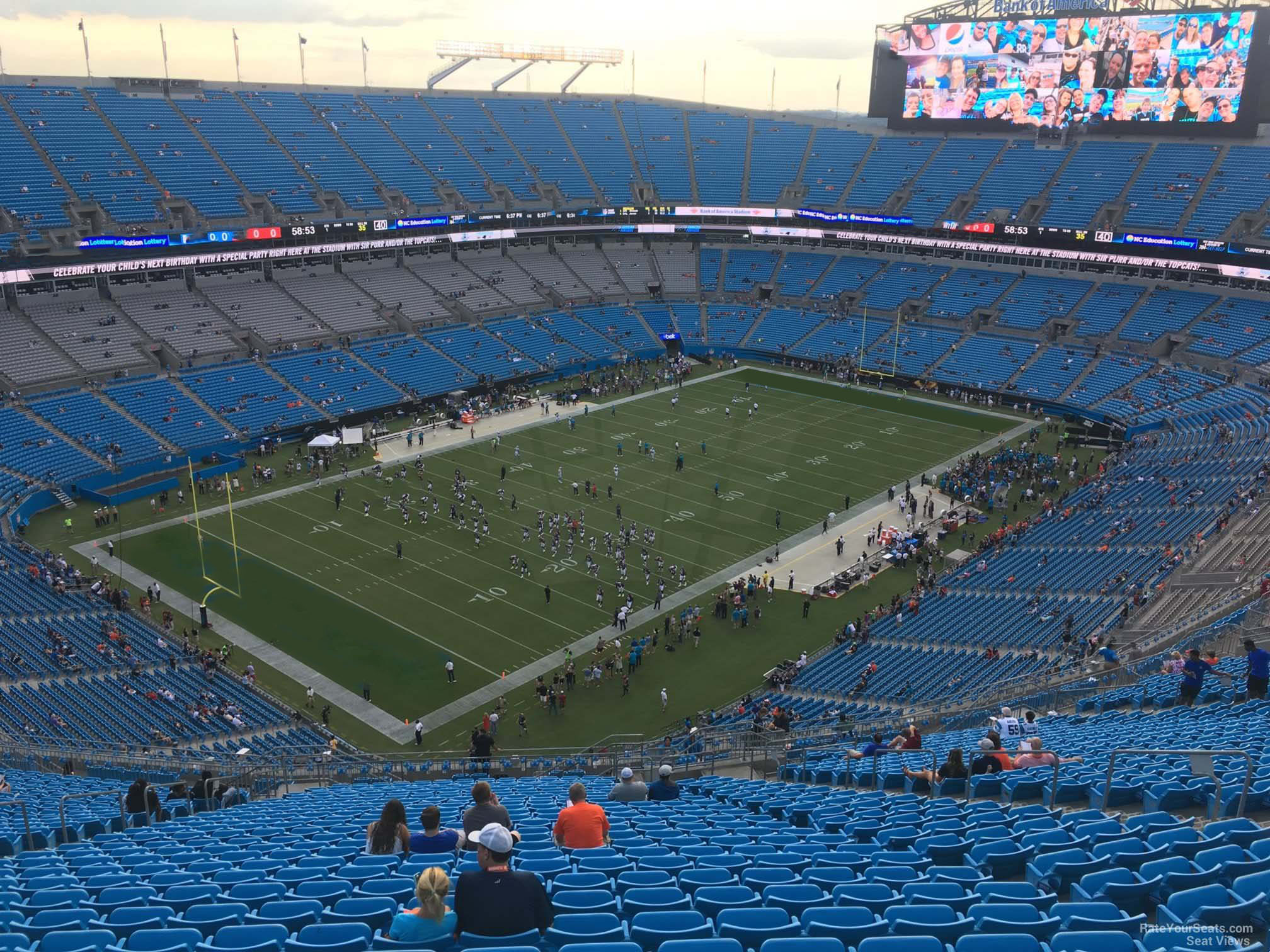 Bank of america stadium, Our seats in section 522 of bank o…