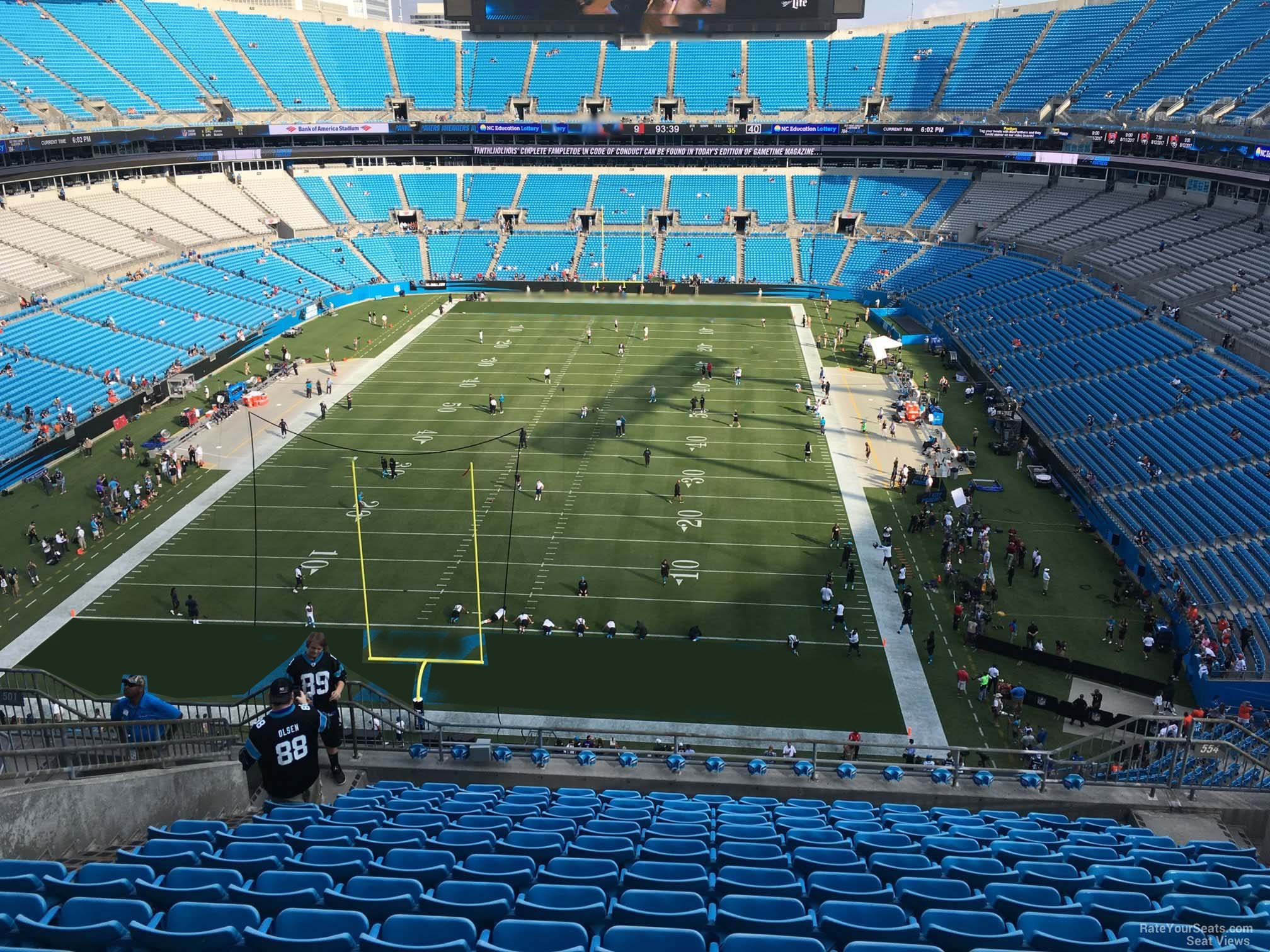 section 554, row 9 seat view  for football - bank of america stadium