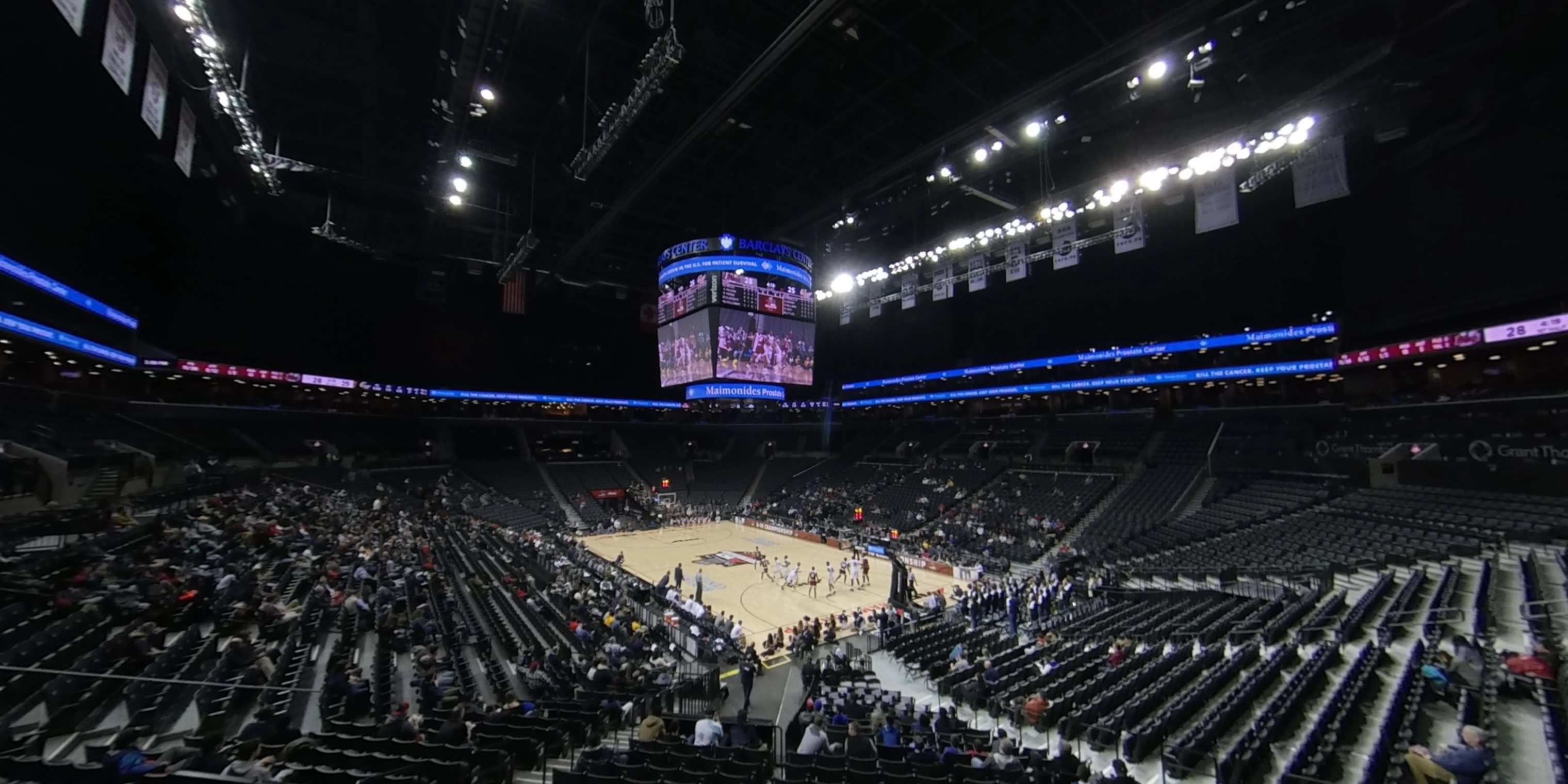 section 102 panoramic seat view  for basketball - barclays center