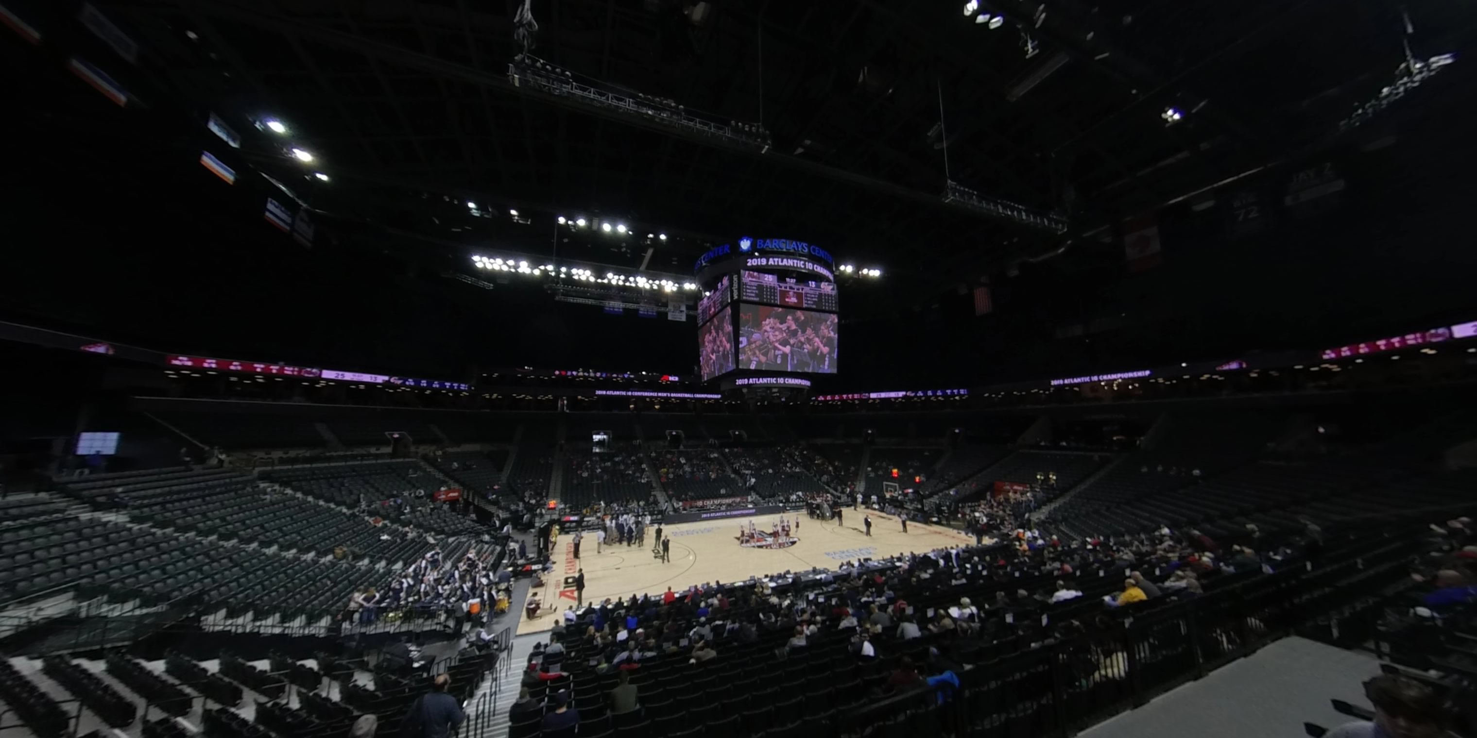 section 125 panoramic seat view  for basketball - barclays center